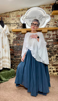 Irregular hemline cotton skirt