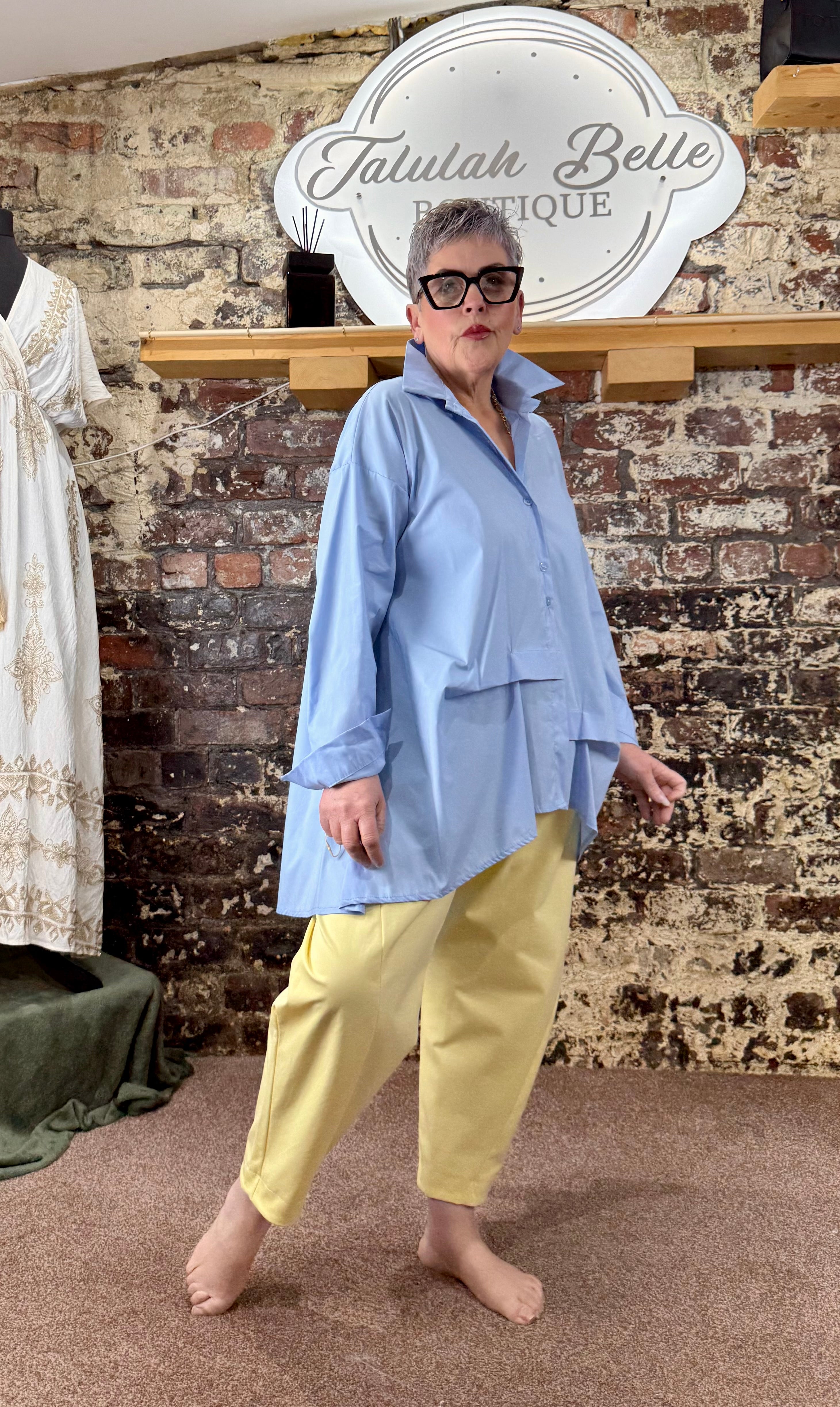 Premium “tuck & fold” oversized shirt.