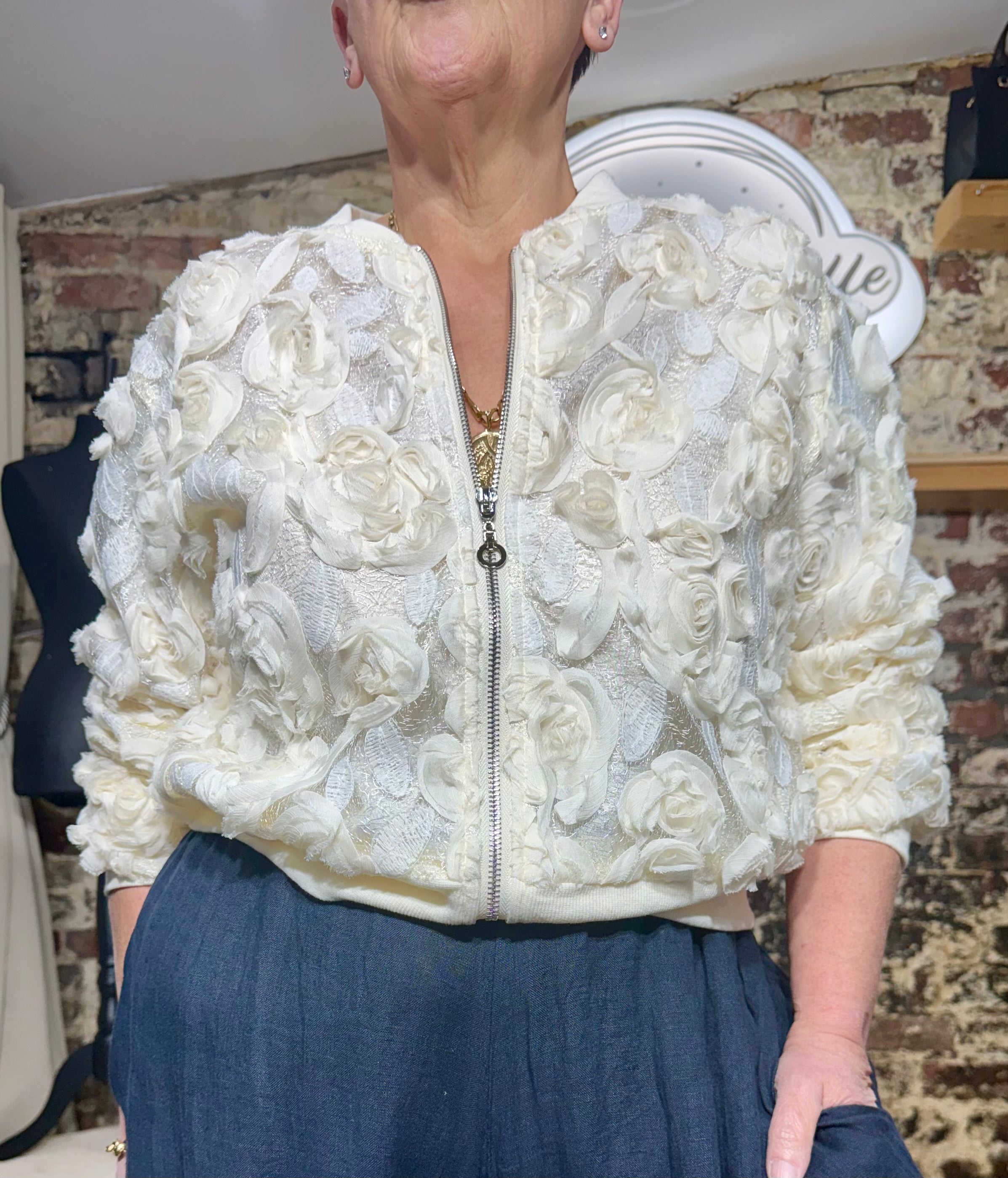 Floral bomber style jacket