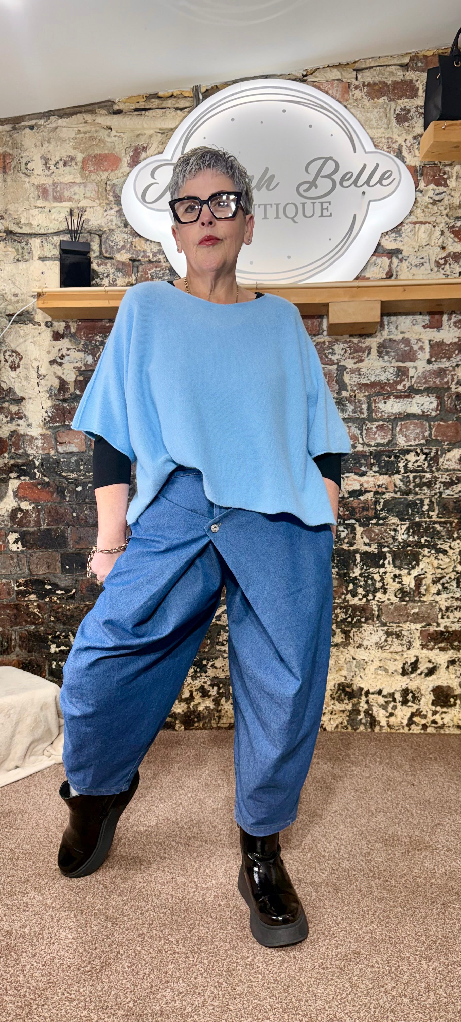 Premium “flap fronted” chambray “denim”