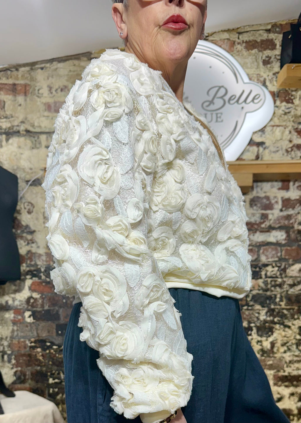 Floral bomber style jacket