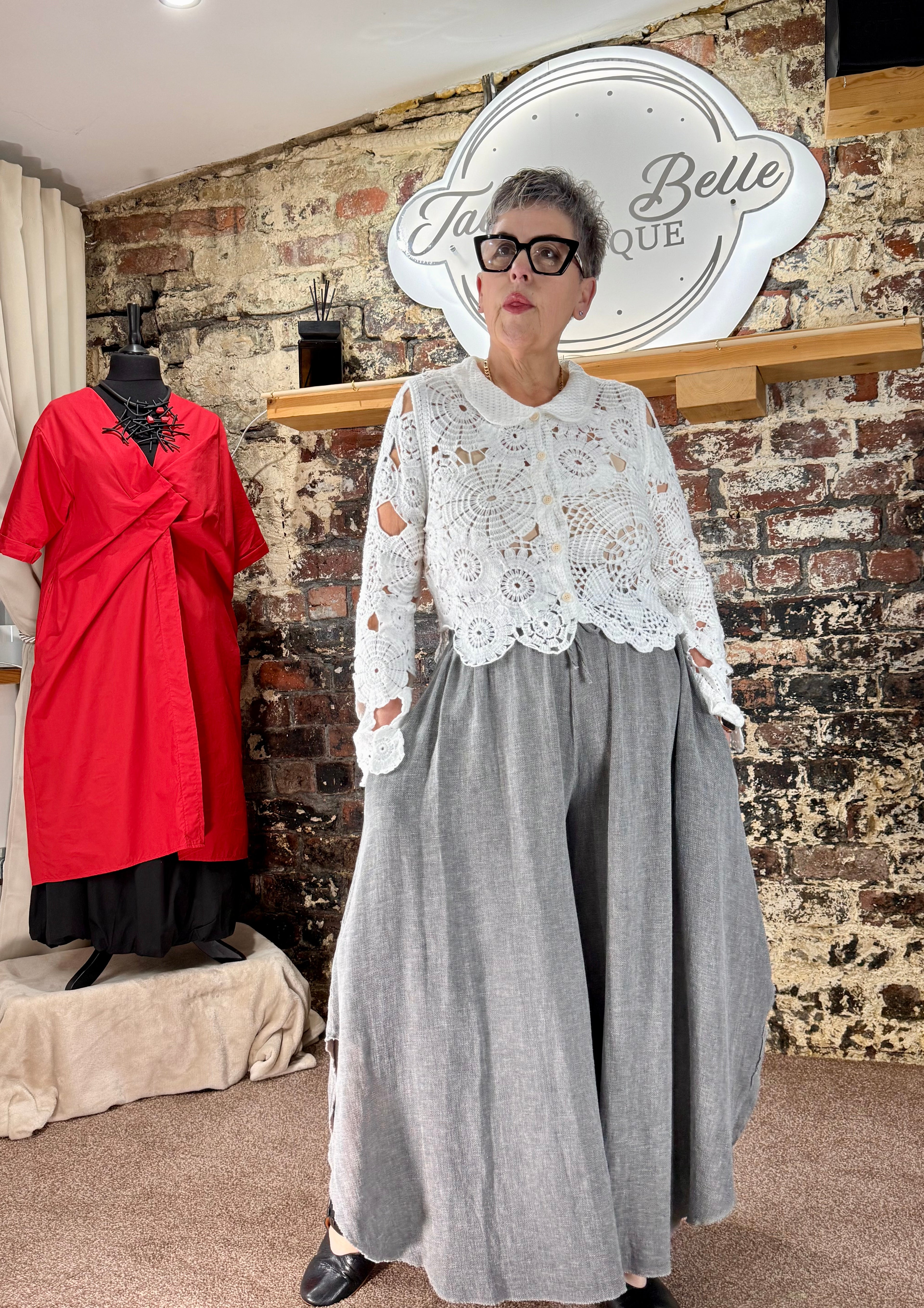 Linen & cotton mix culottes