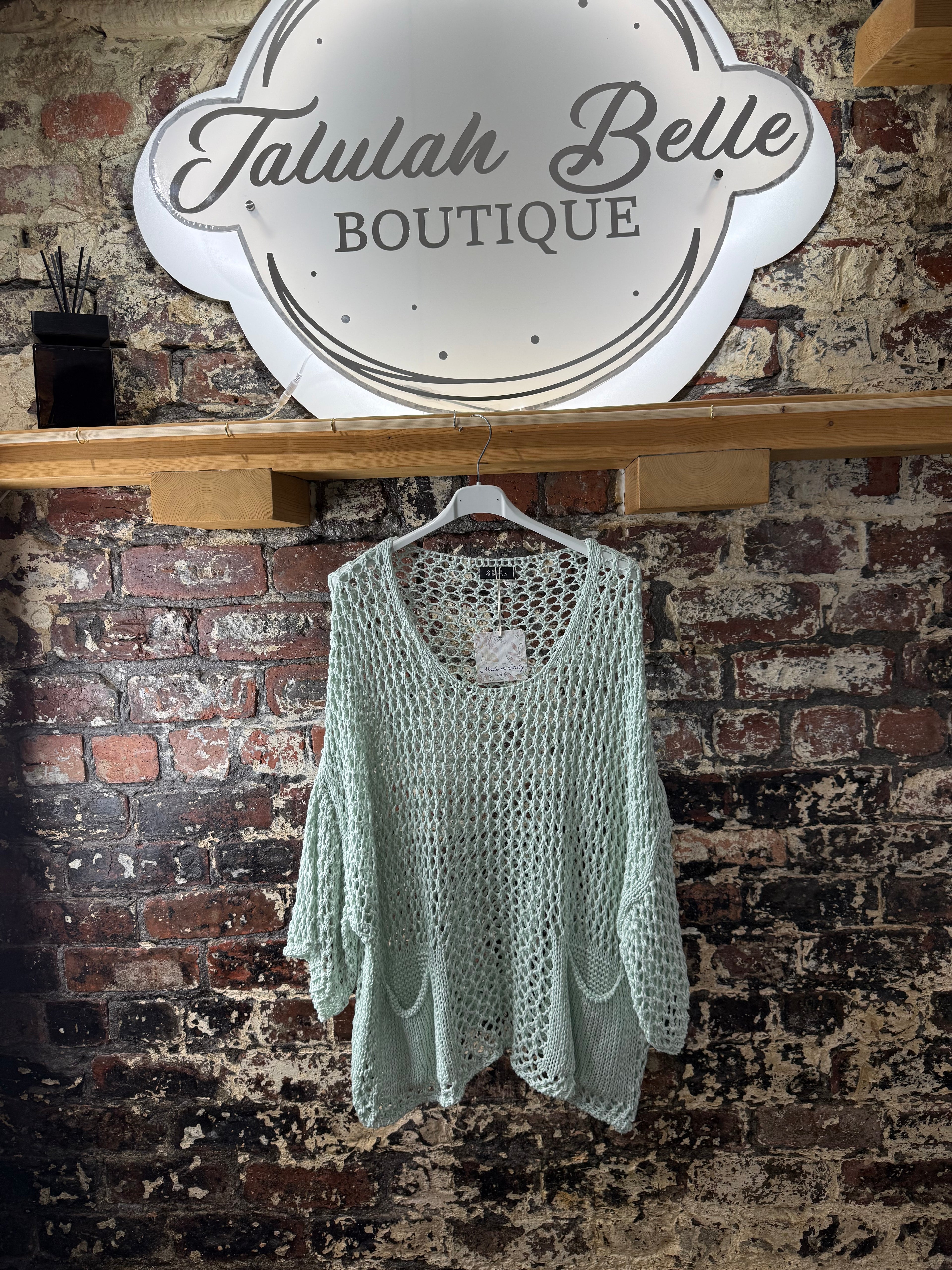 Oversized fisherman’s crochet knit