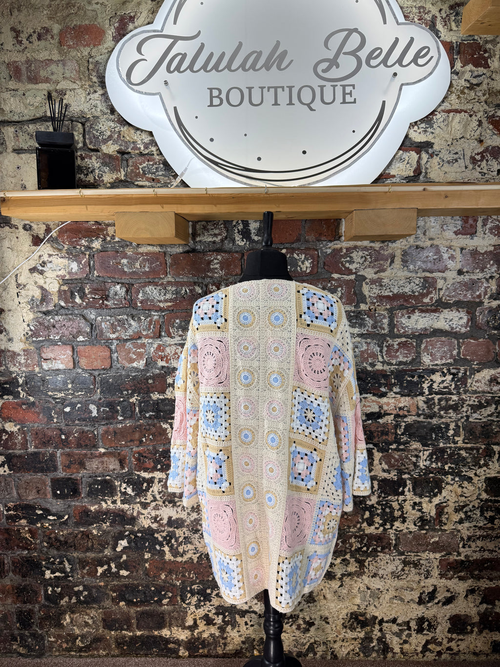 Crochet edge to edge oversized plus size cardigan