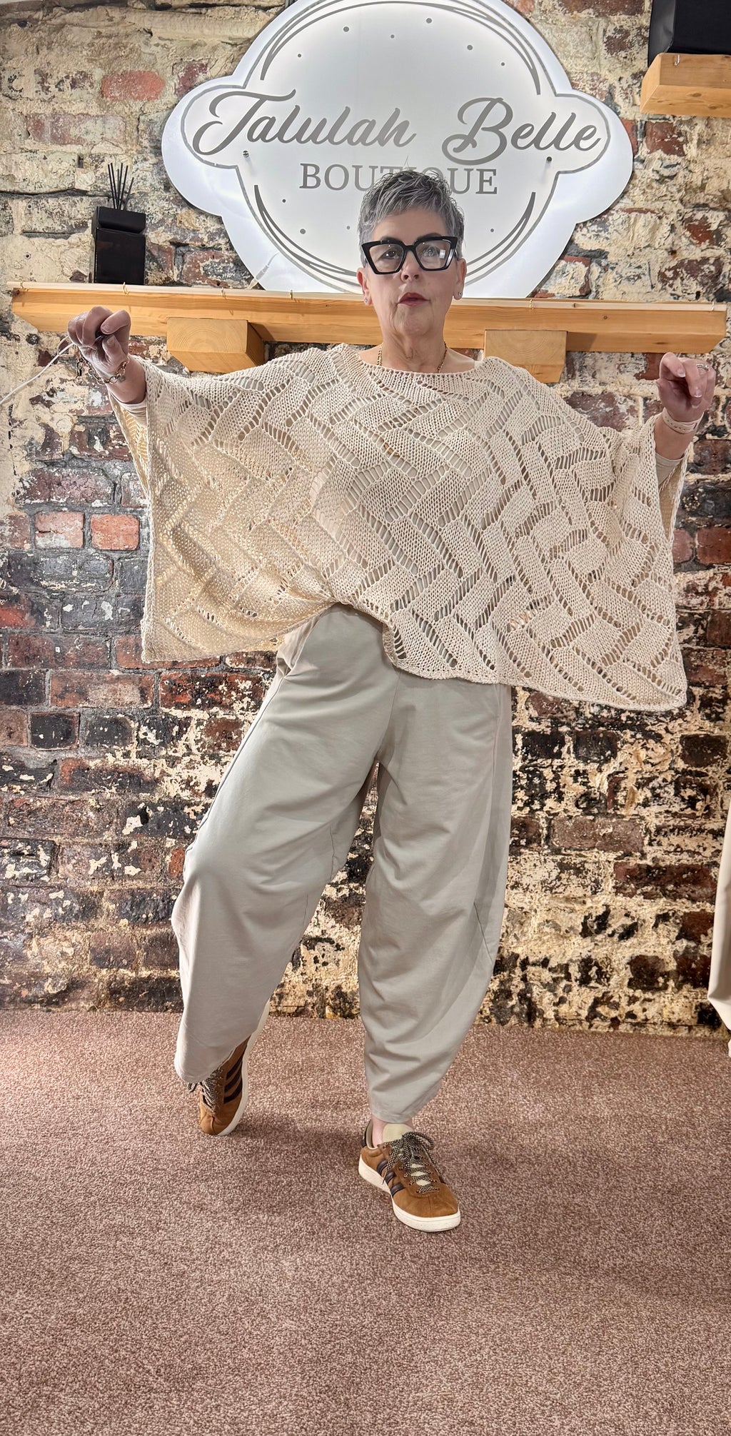 Oversized crochet knit