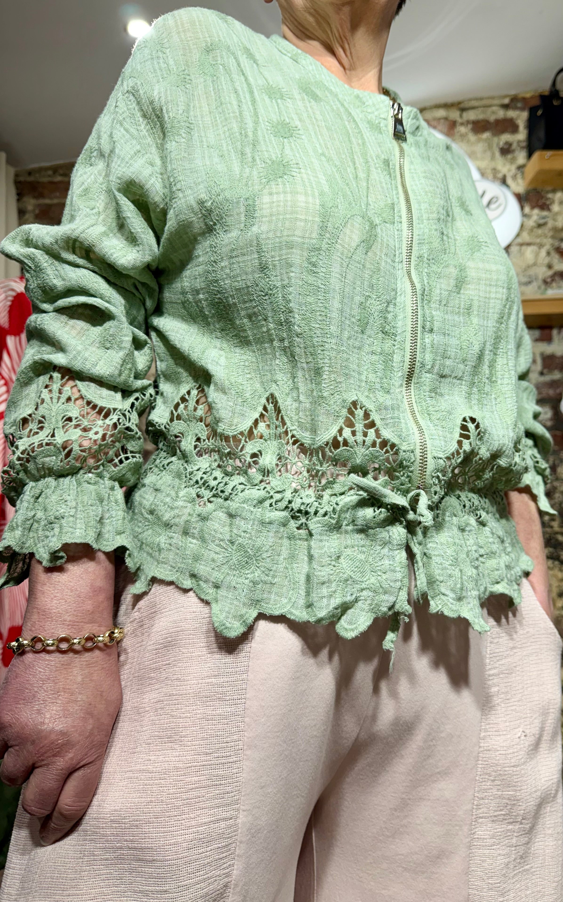 Cotton bomber jacket/blouse