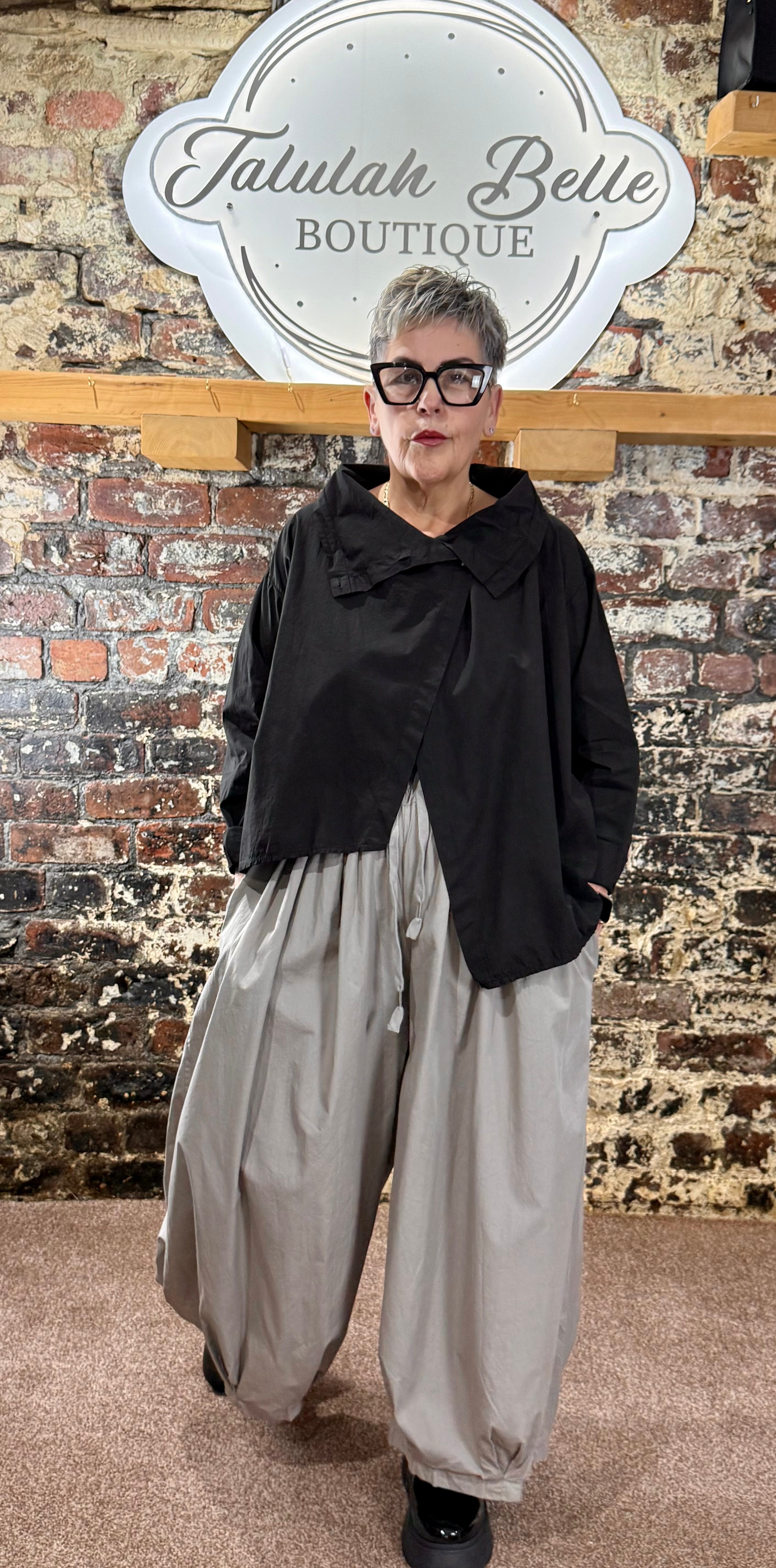 Poplin cotton funnel jacket/shirt/top