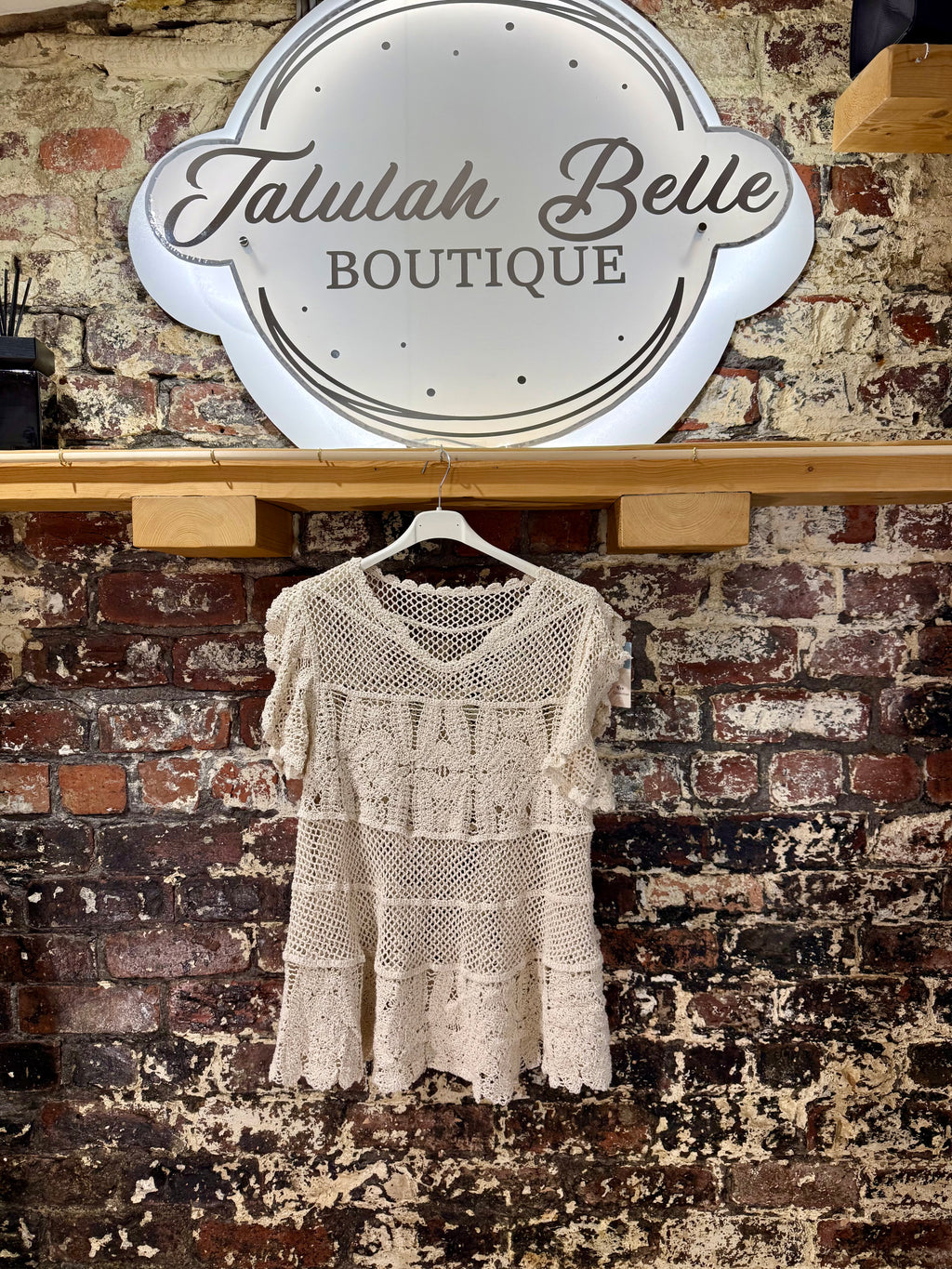 Baby doll style crochet top
