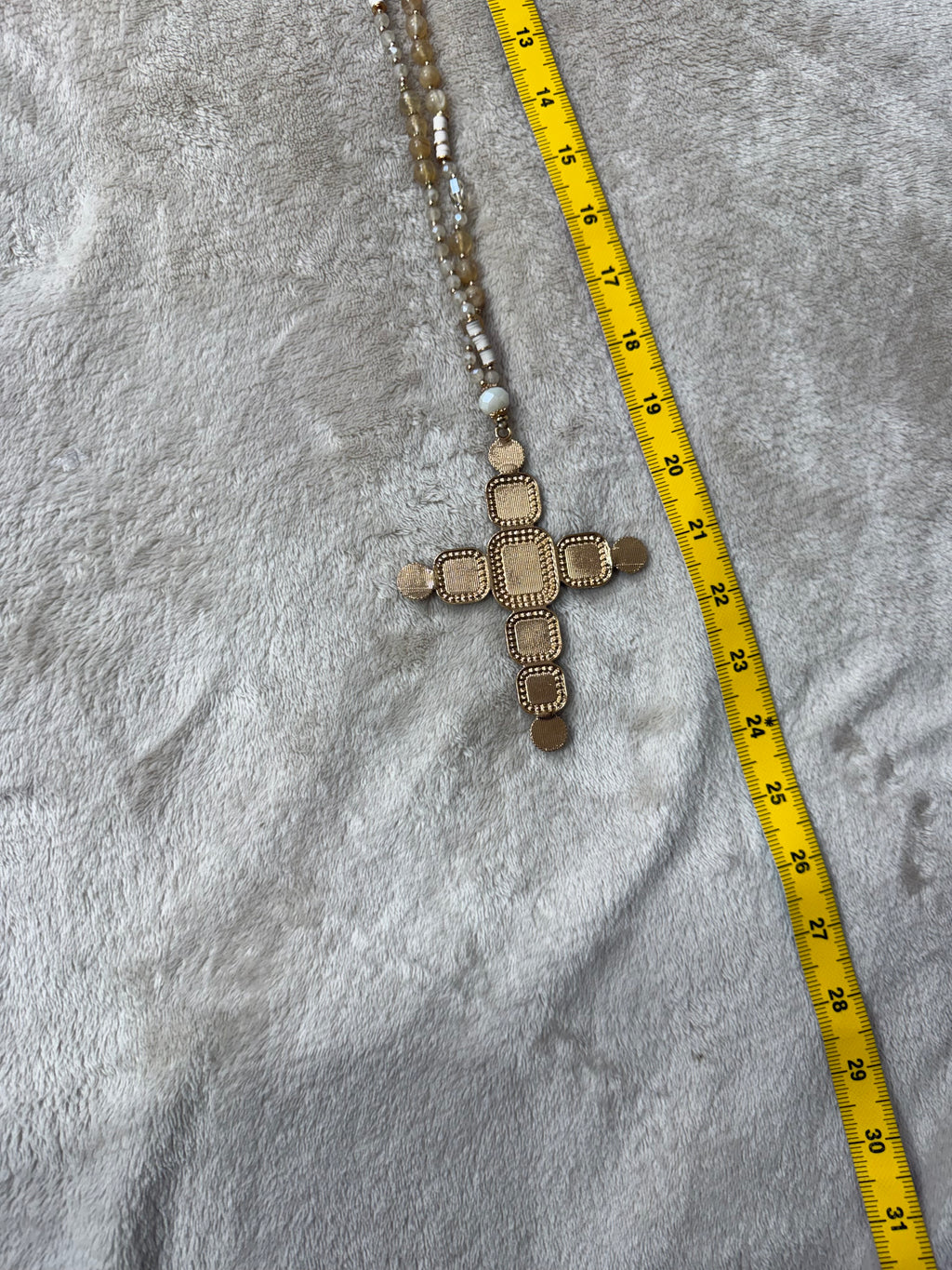 Cross statement necklace