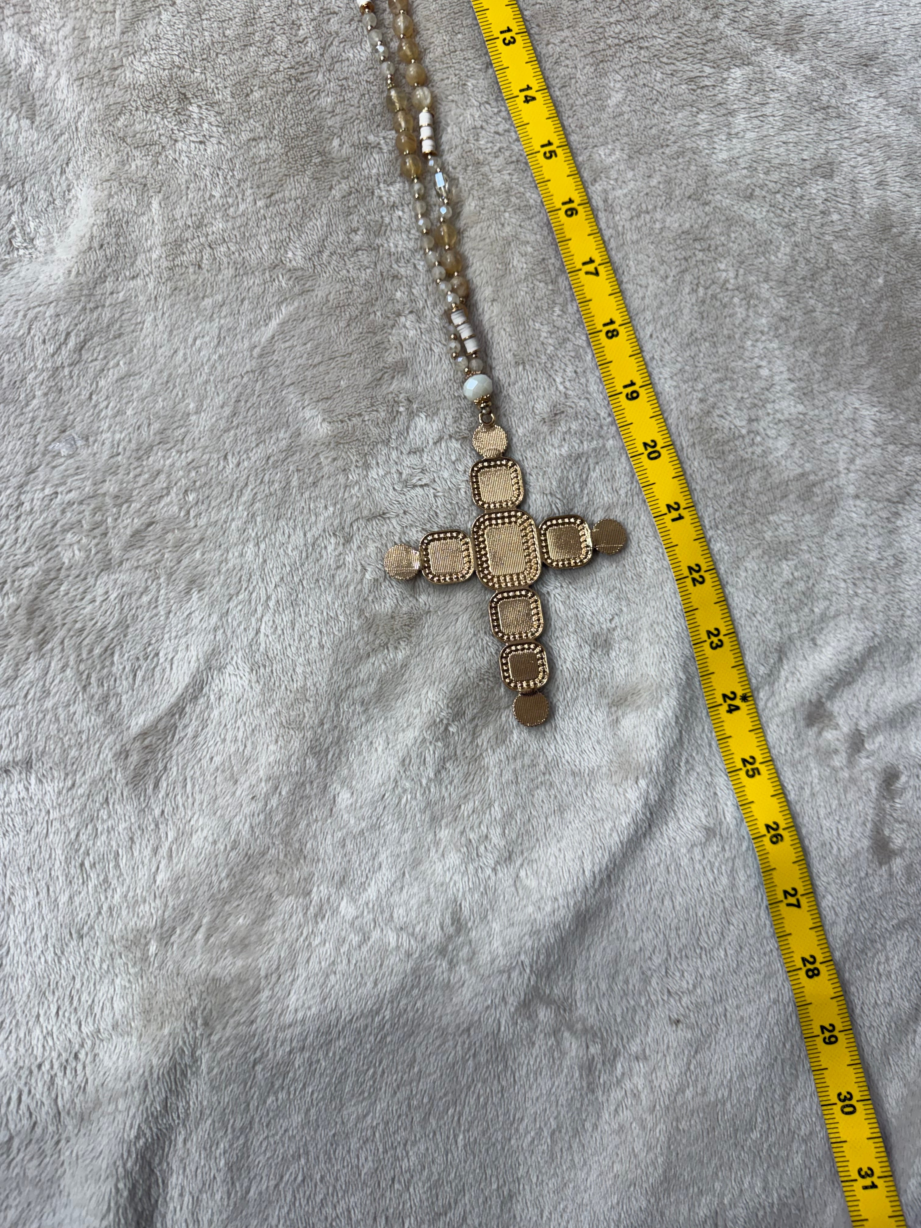 Cross statement necklace