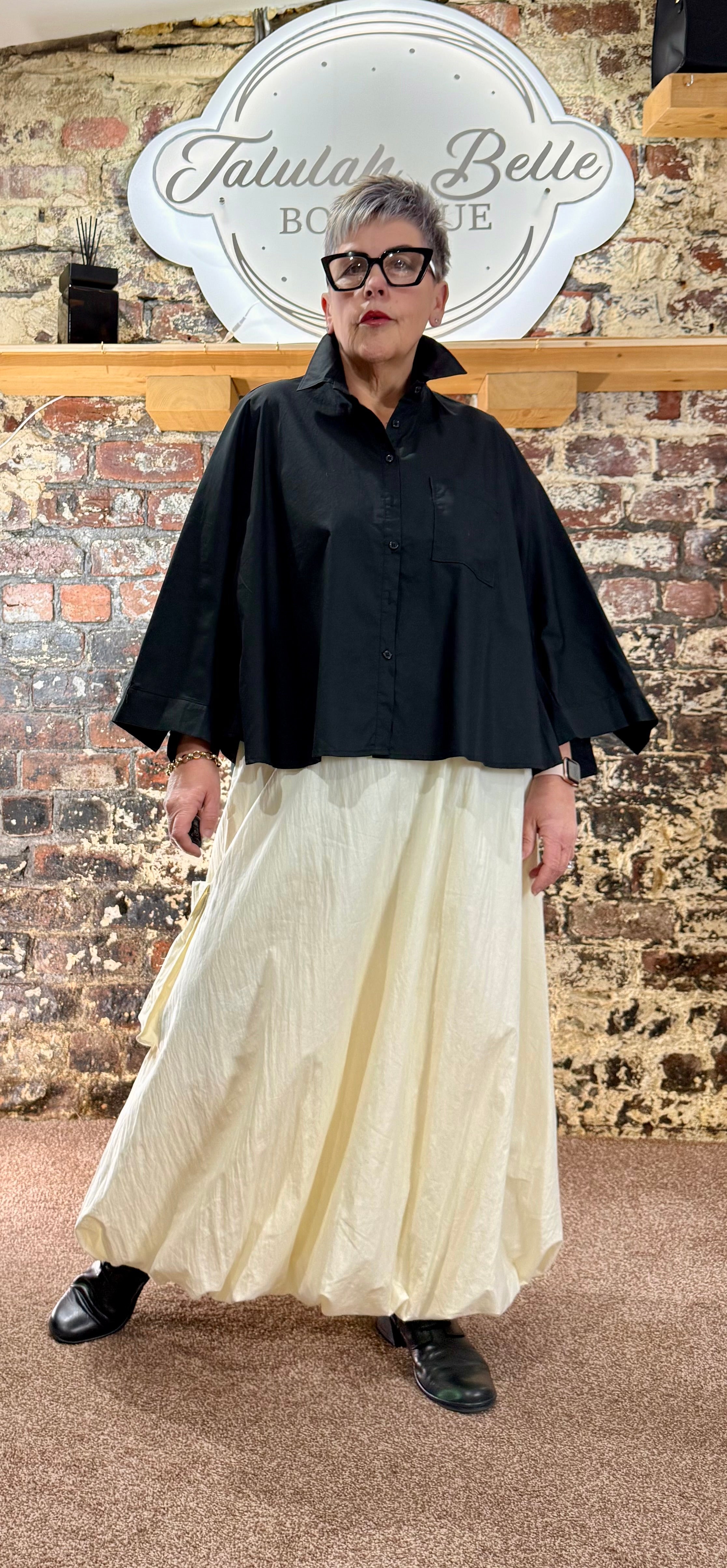 Boxy cotton shirt