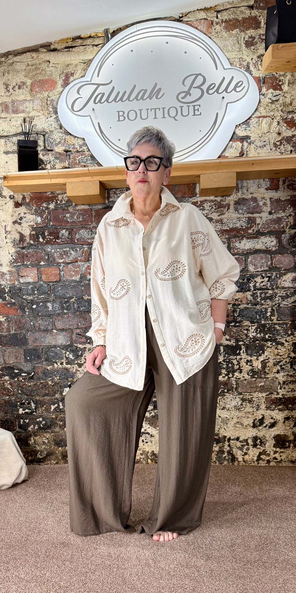 Premium Paisley embroidered shirt