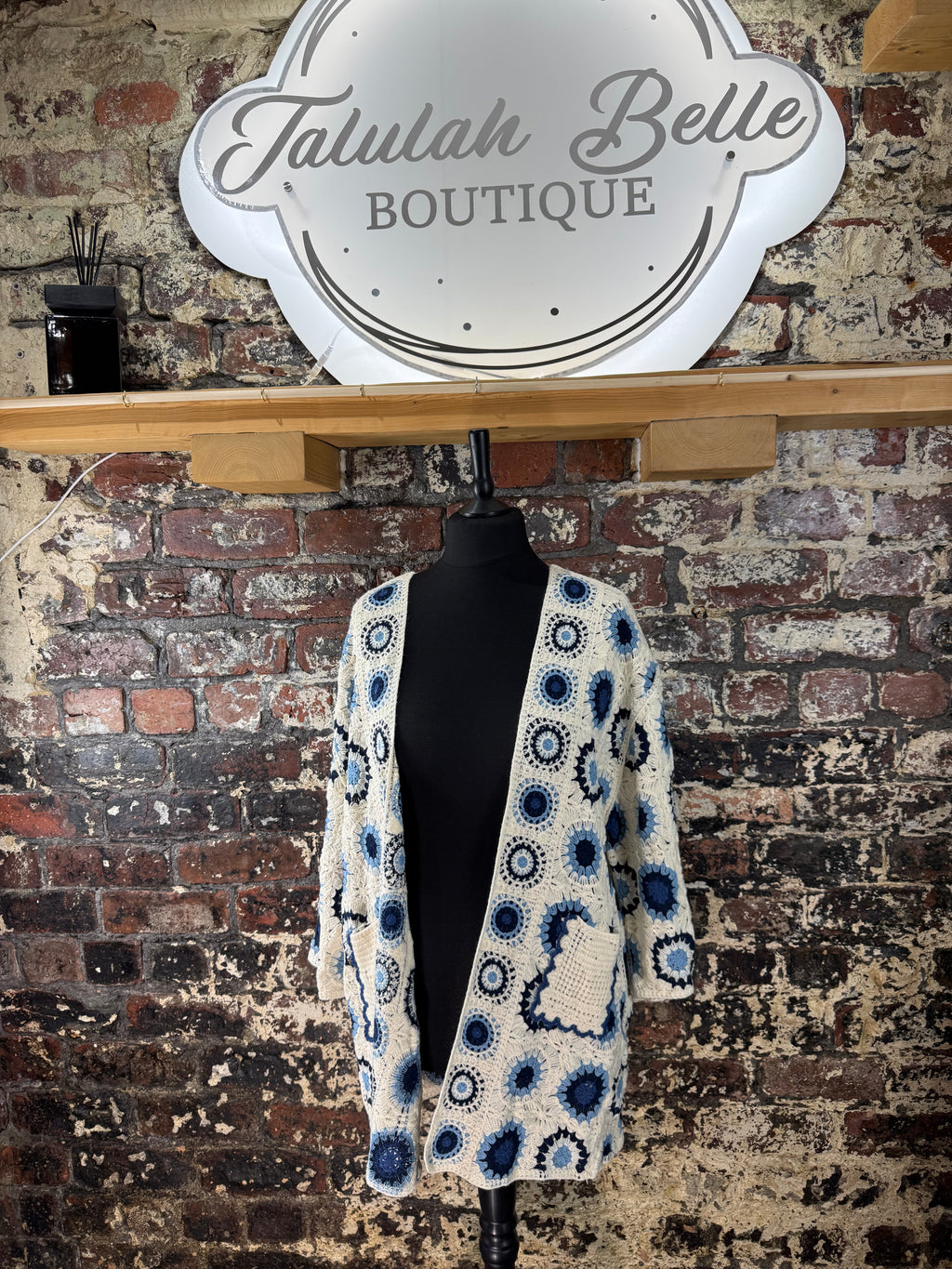 Crochet edge to edge oversized plus size cardigan