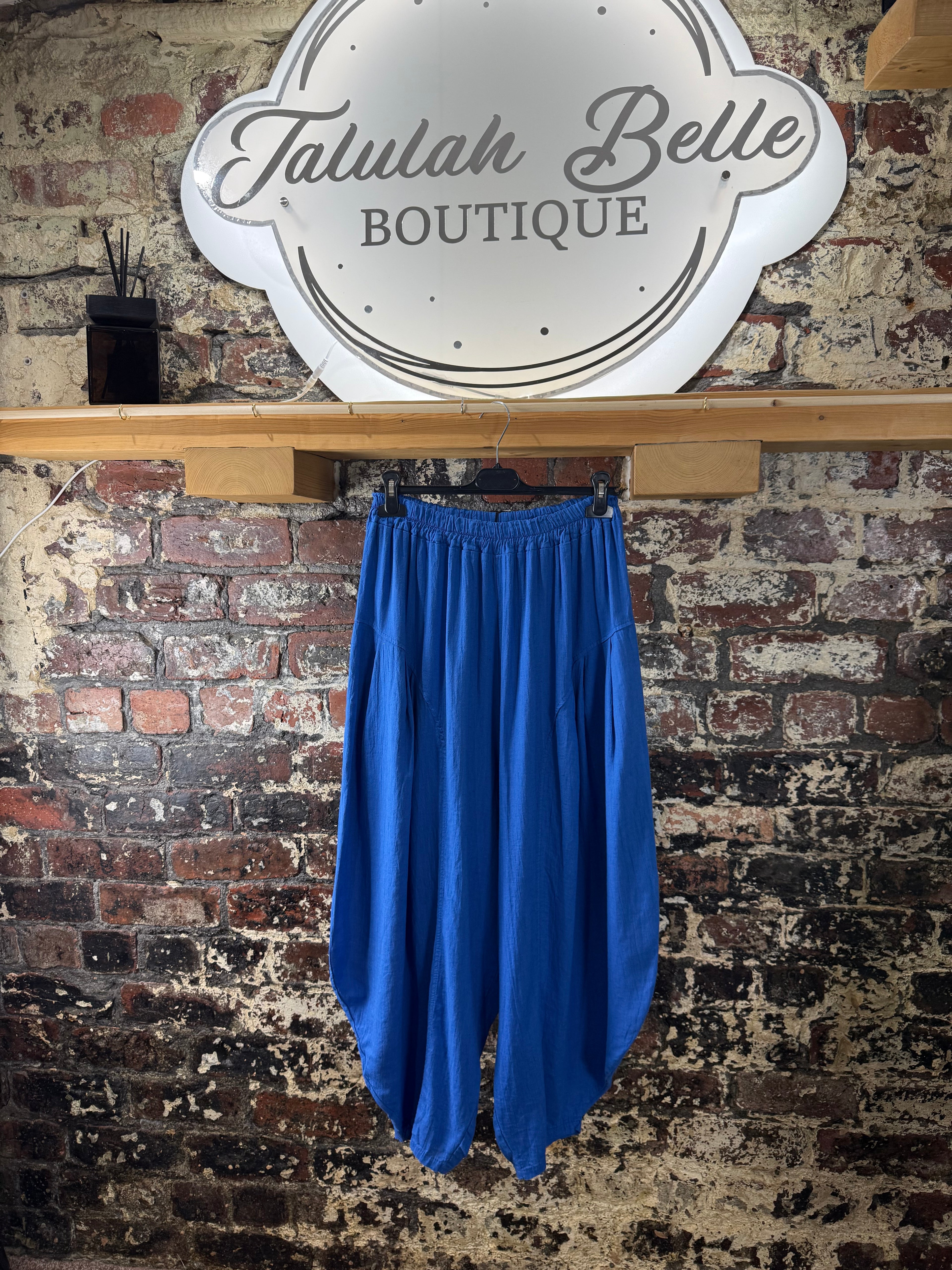 Linen & viscose cocoon trousers