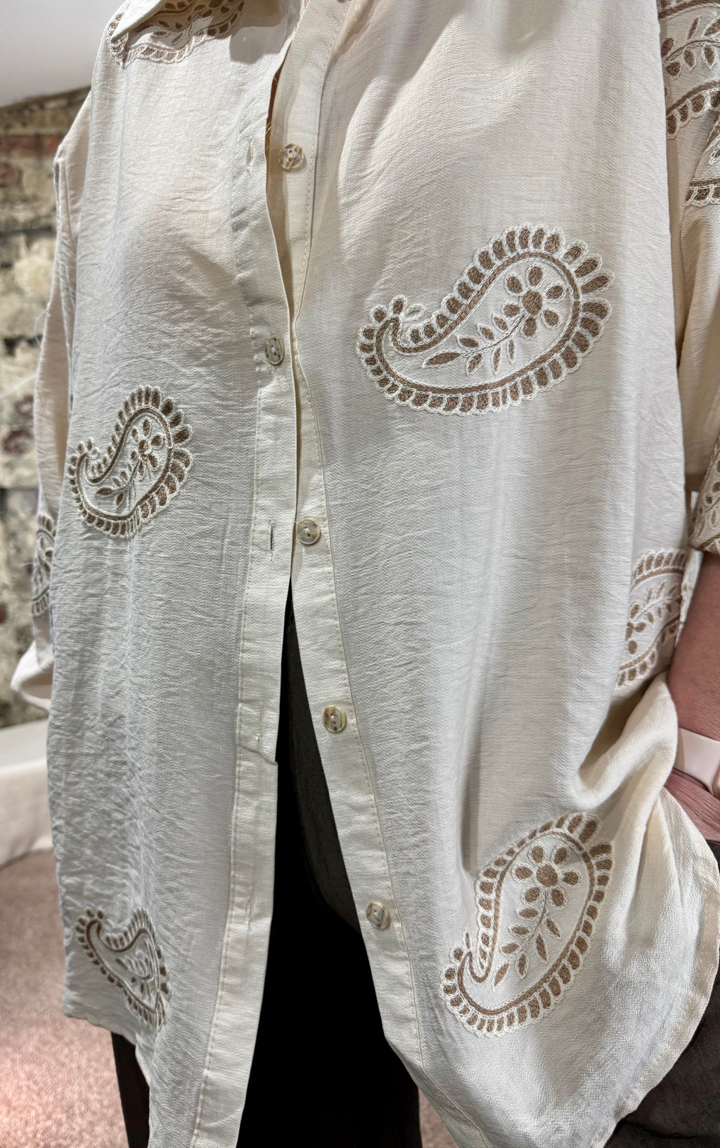 Premium Paisley embroidered shirt