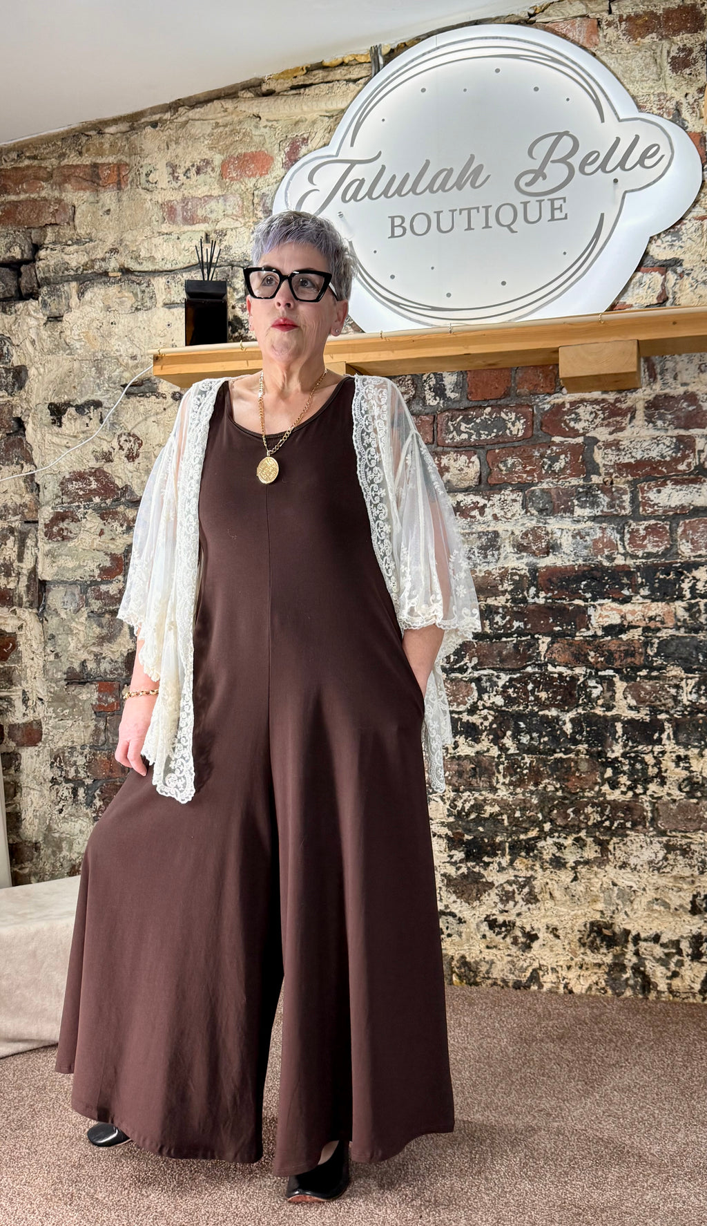 Wide leg jumpsuit
