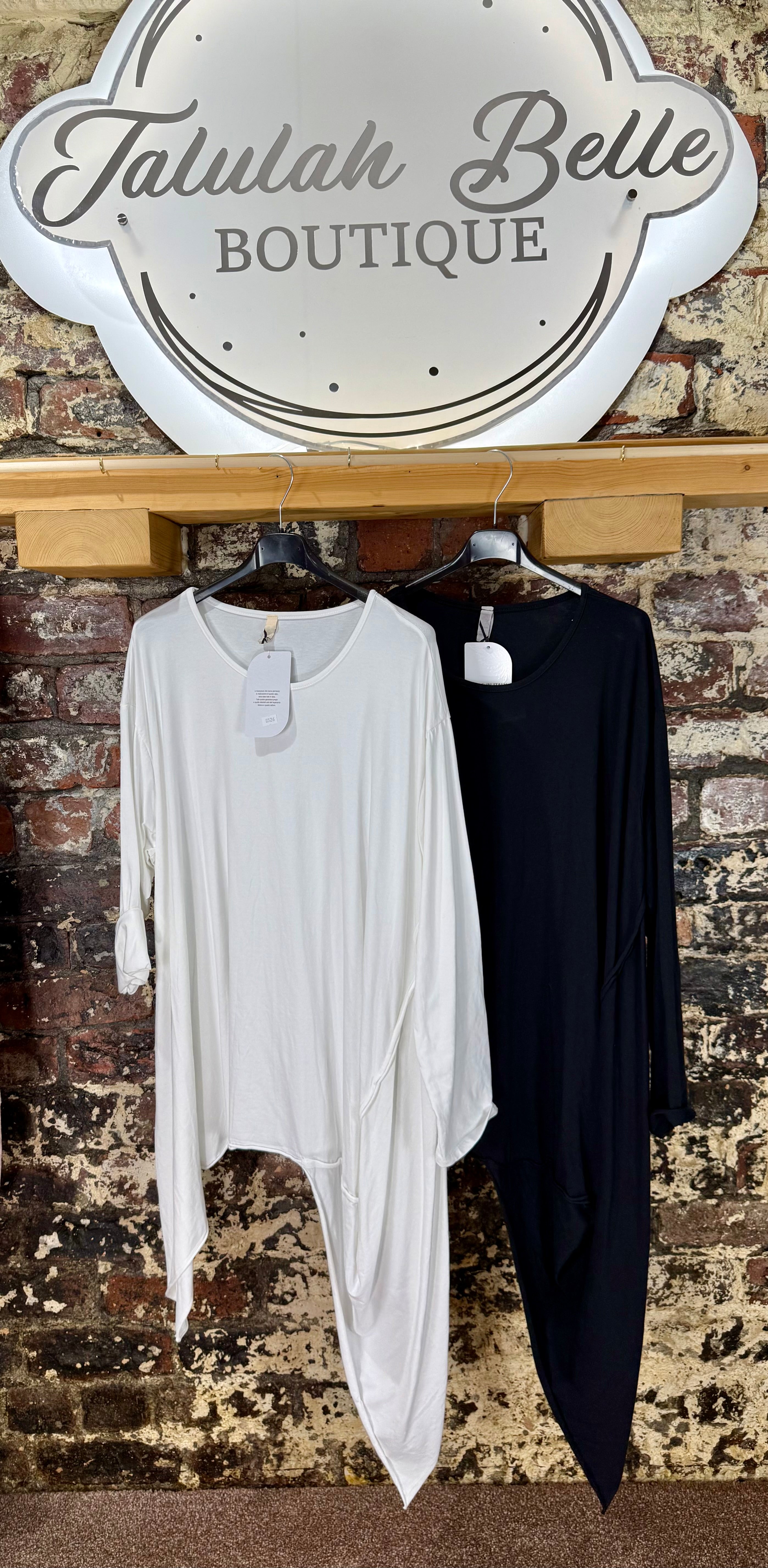 Asymmetric cotton jersey tunic