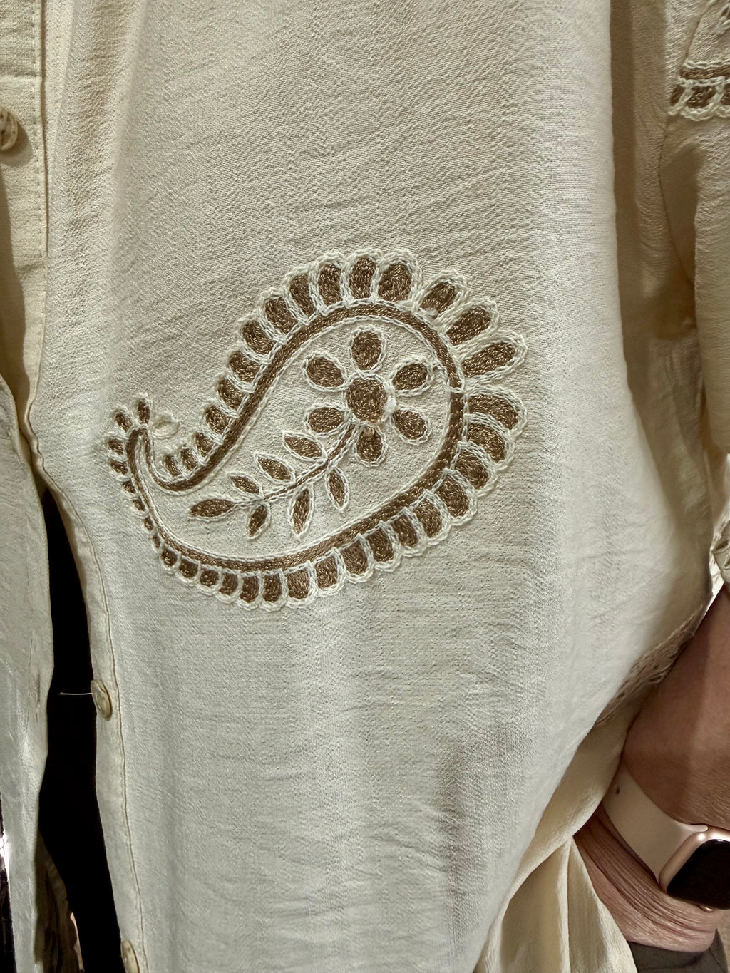 Premium Paisley embroidered shirt