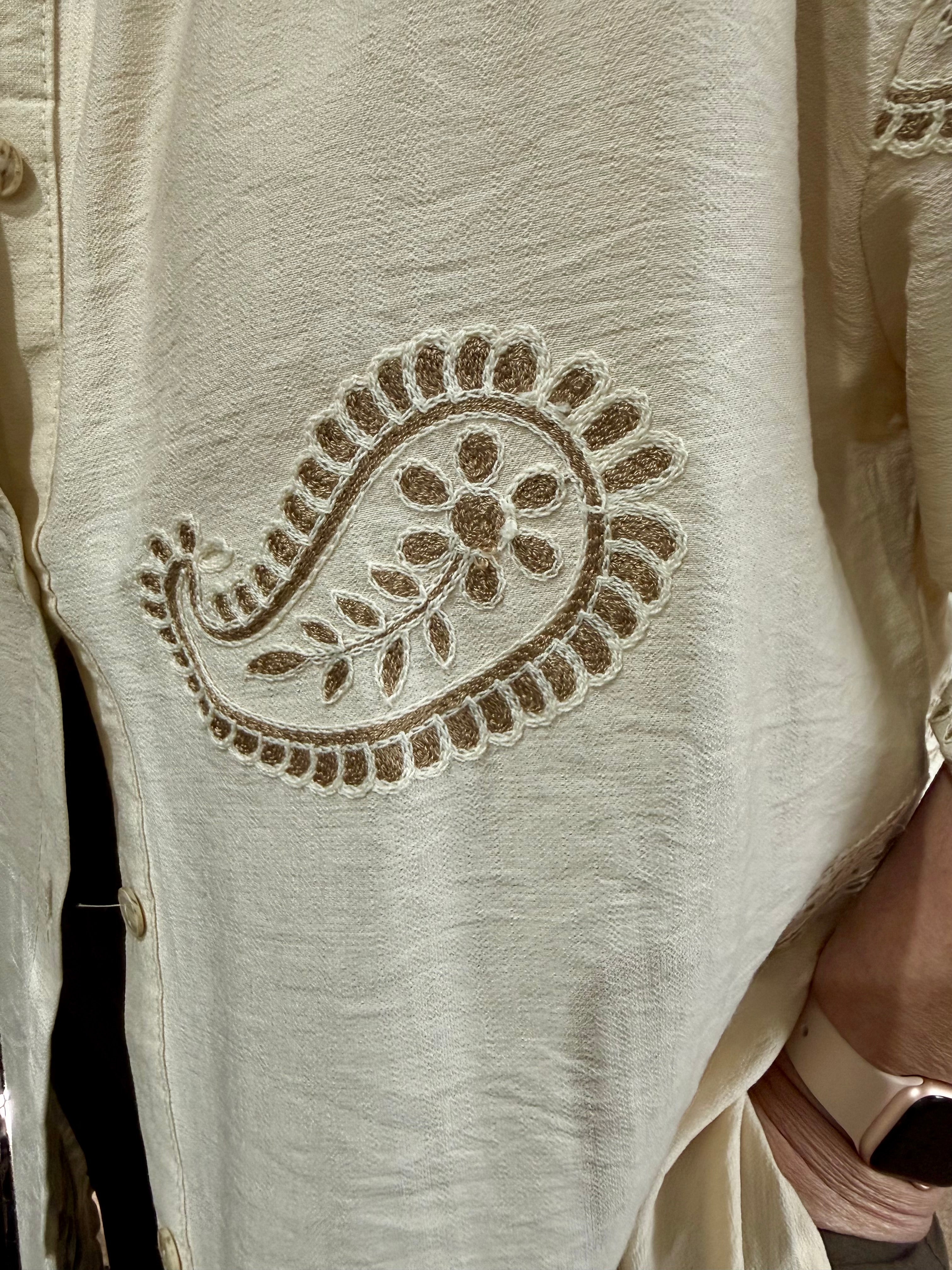 Premium Paisley embroidered shirt