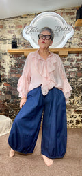 Frill & flounce sleeve blouse