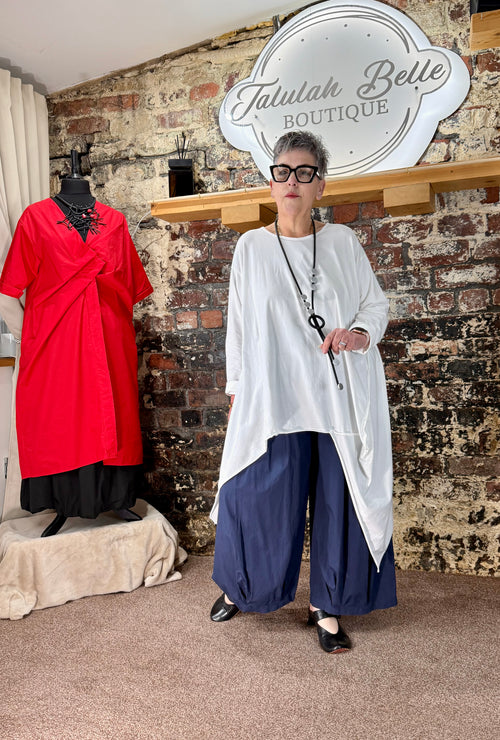 Asymmetric cotton jersey tunic