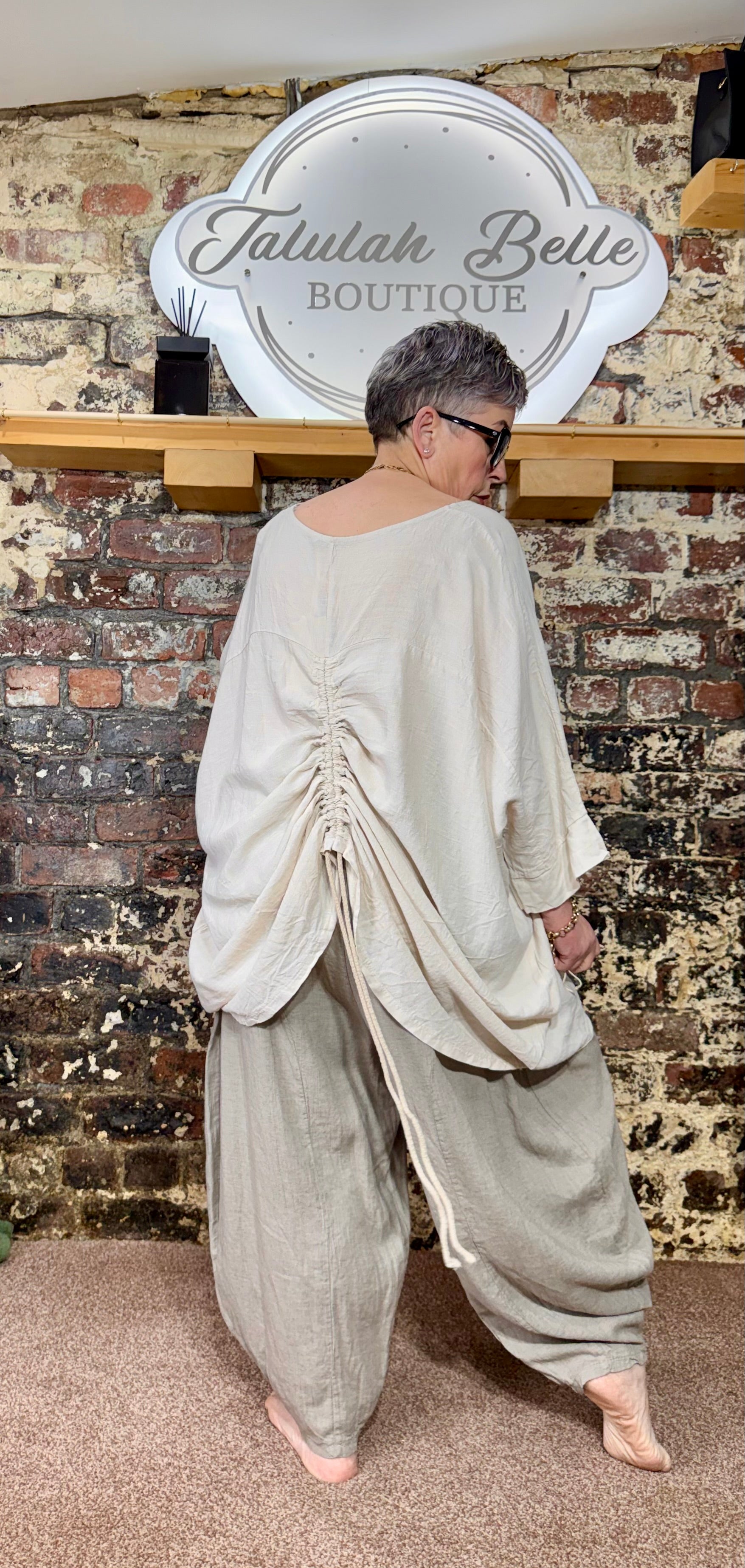 Ruched back tunic