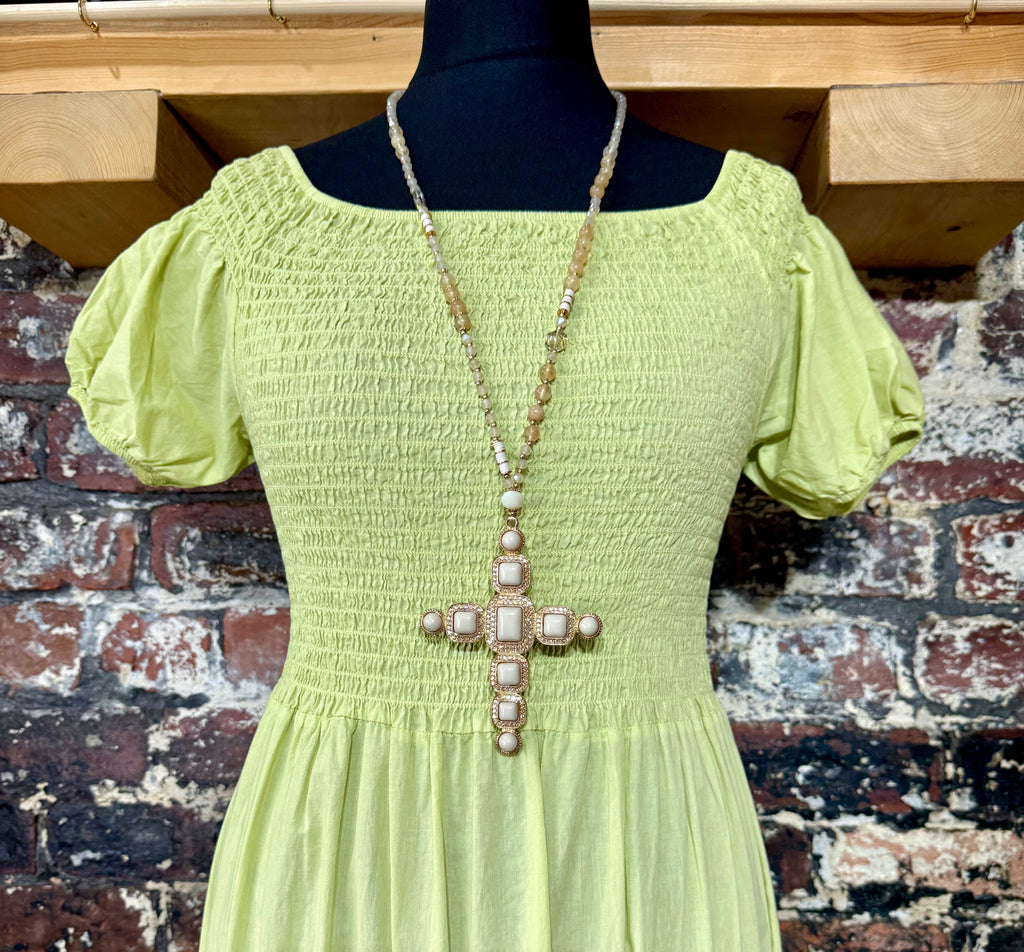 Cross statement necklace