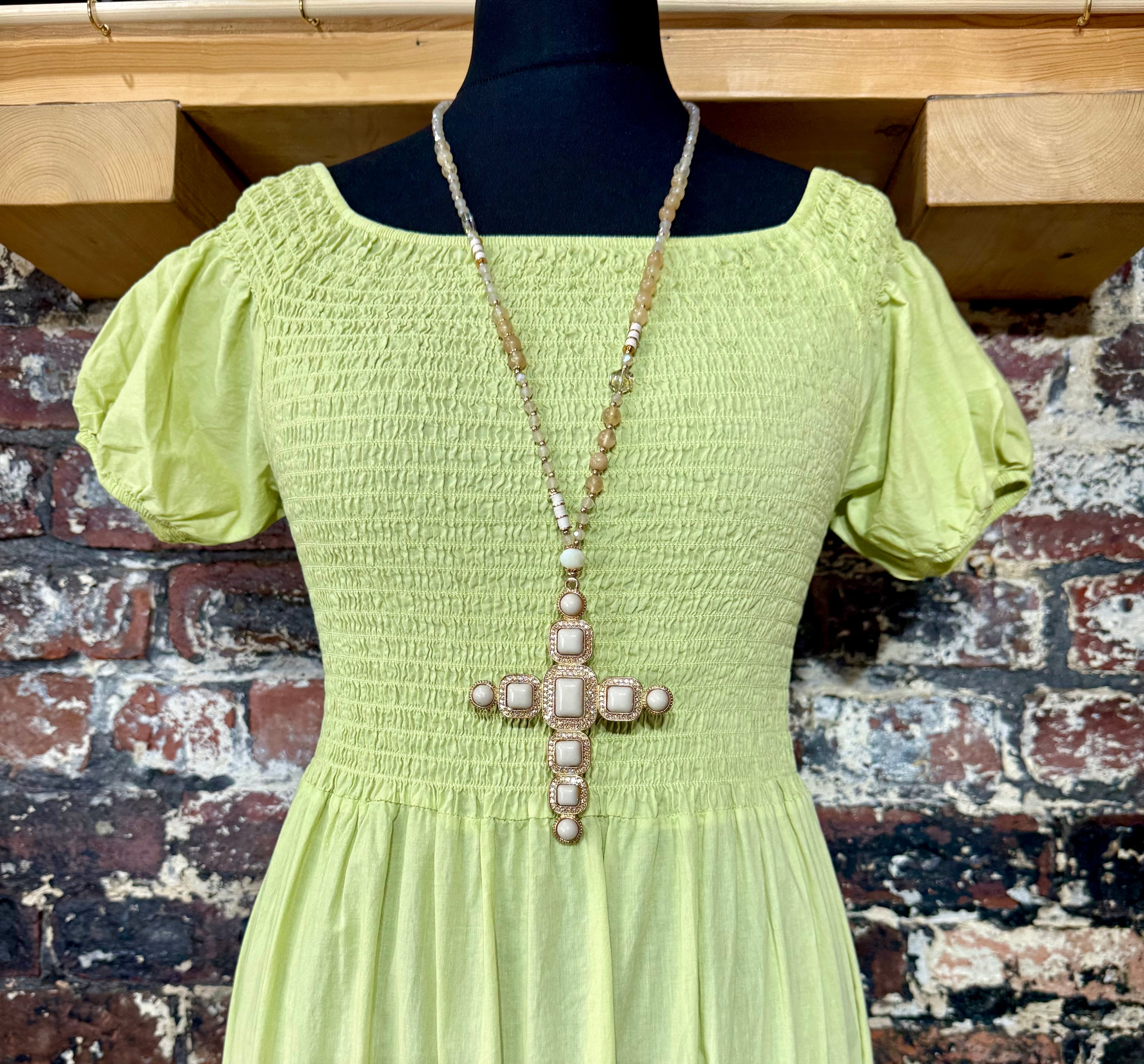 Cross statement necklace