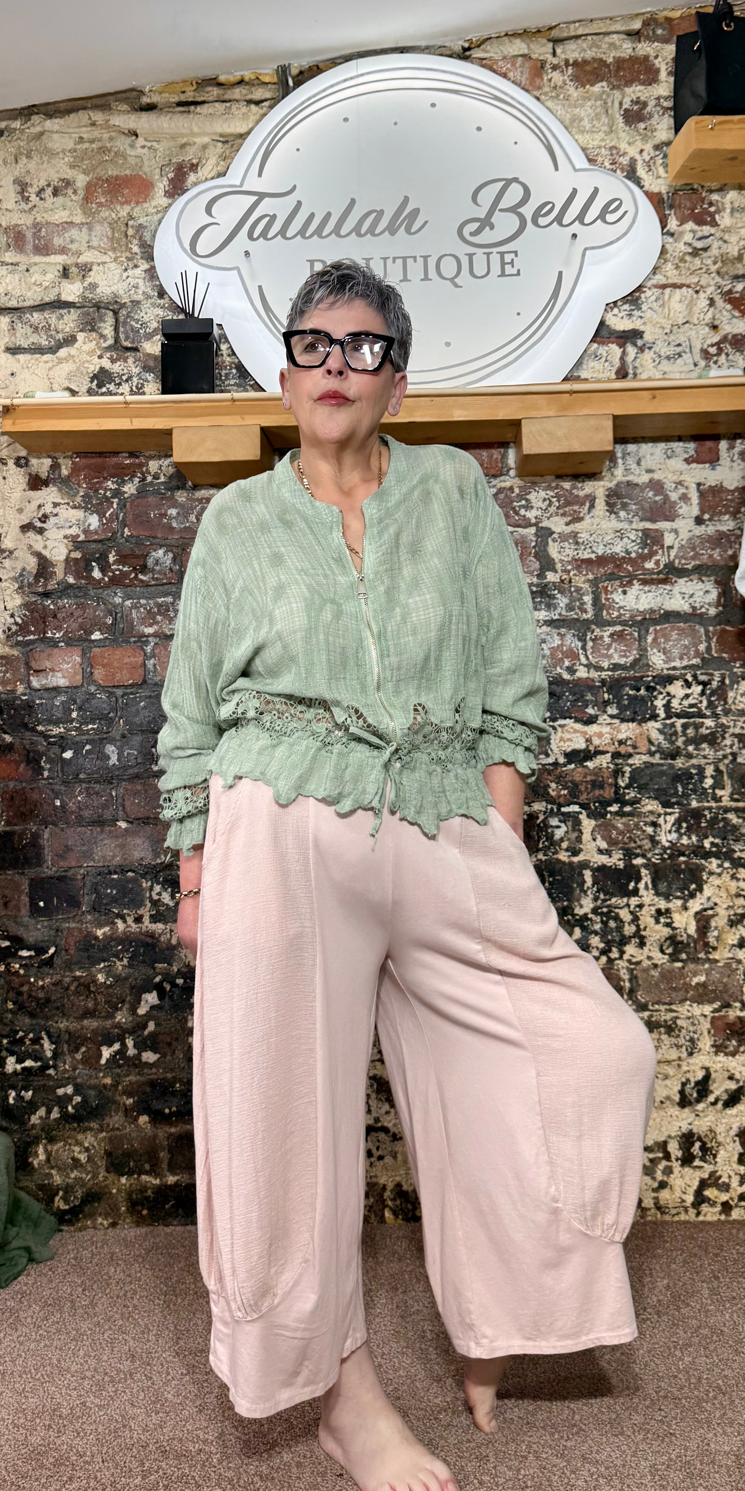 Cotton bomber jacket/blouse
