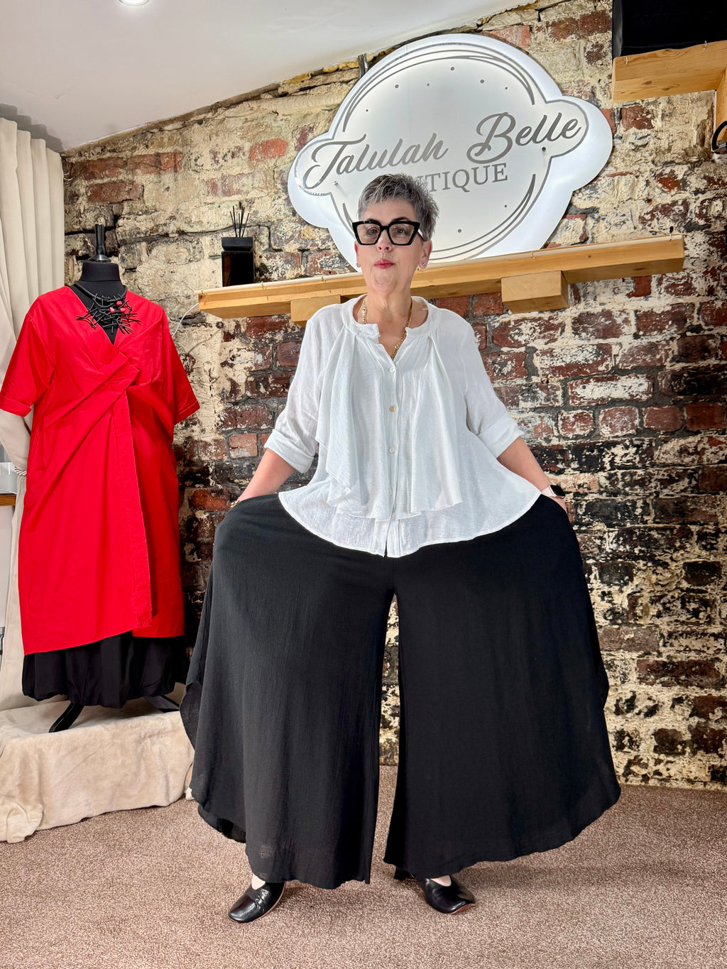 Linen & cotton mix culottes