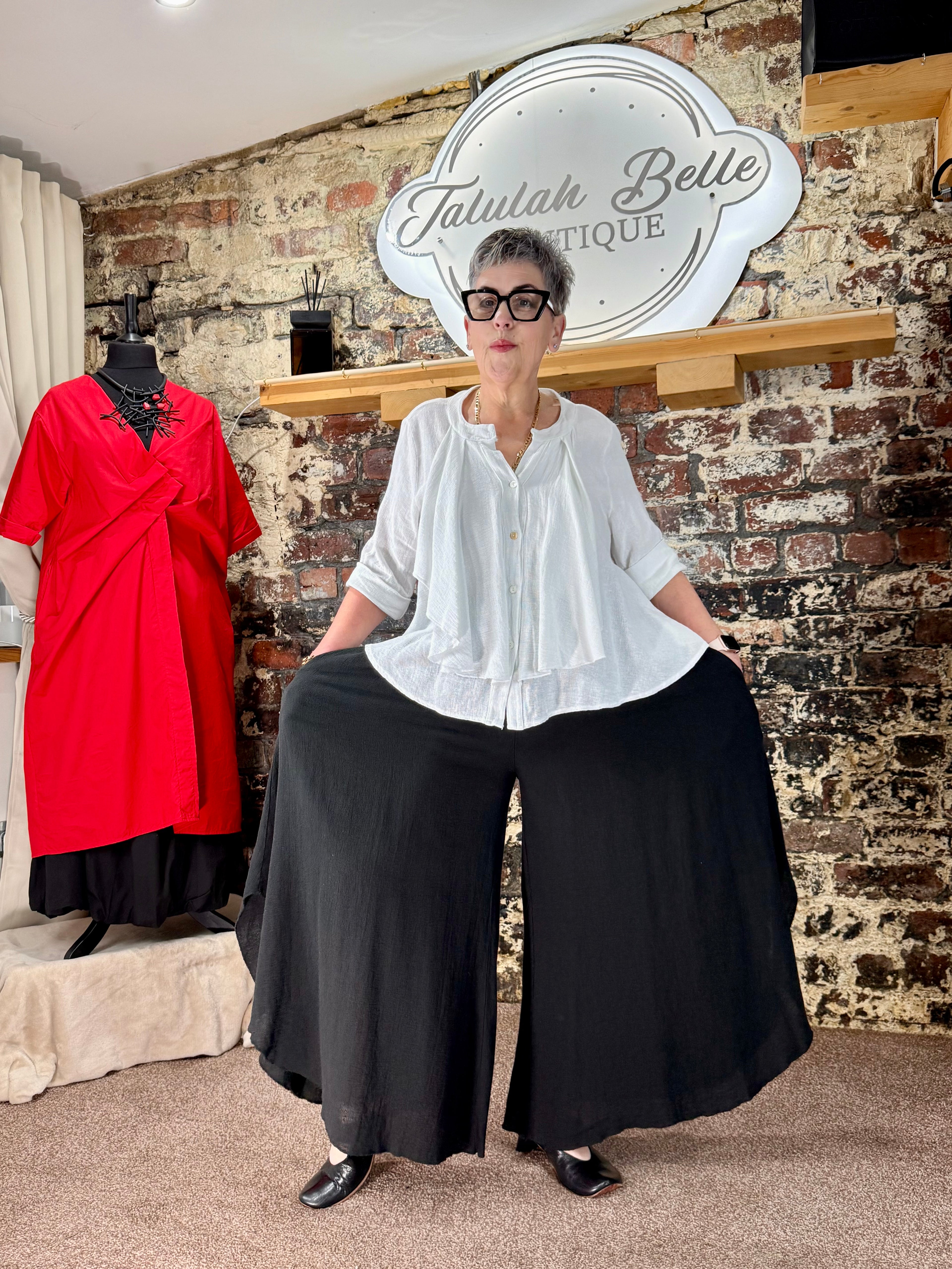 Linen & cotton mix culottes