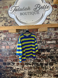 Vibrant striped boxy cotton top