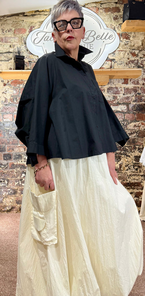 Boxy cotton shirt
