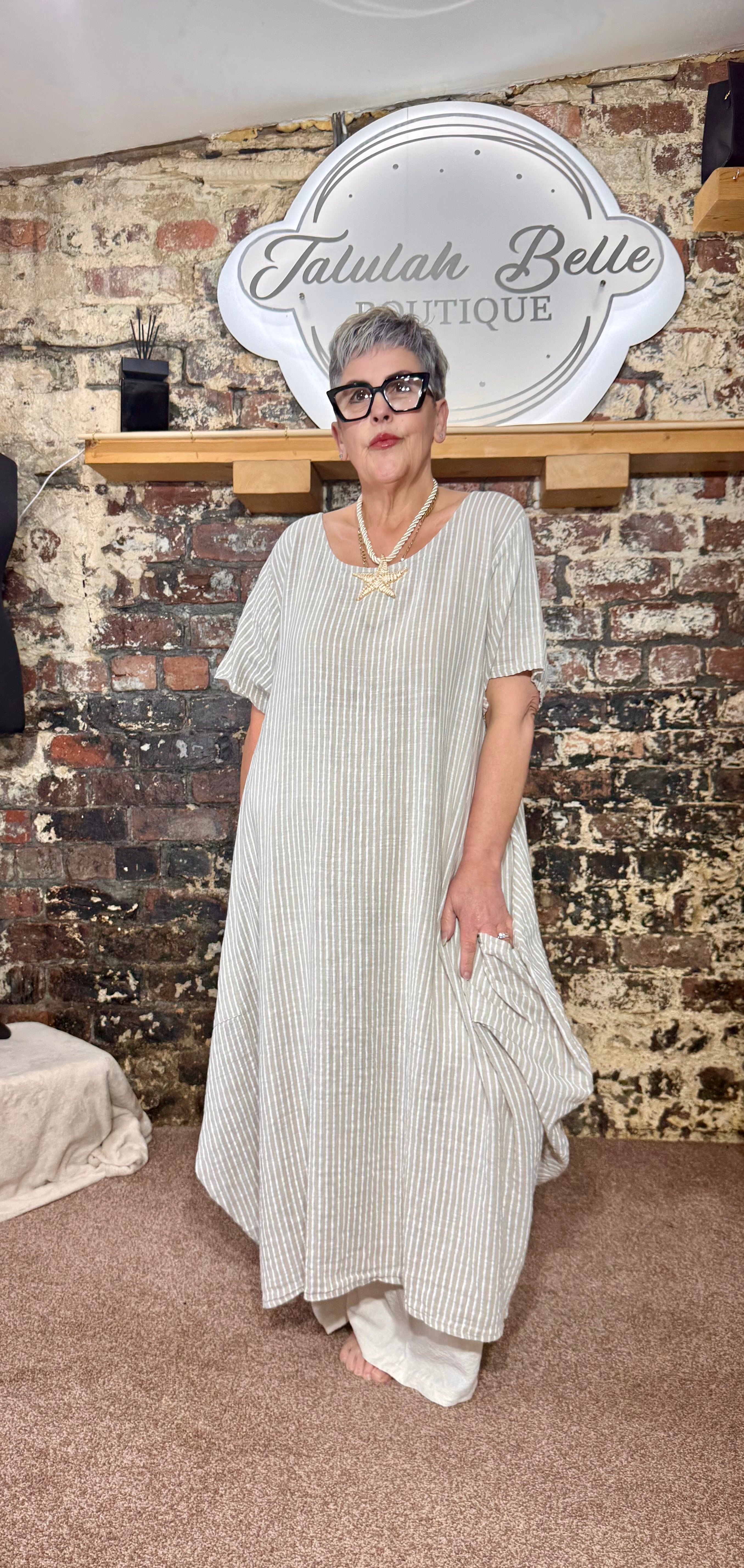 Cocoon dress 100% cotton