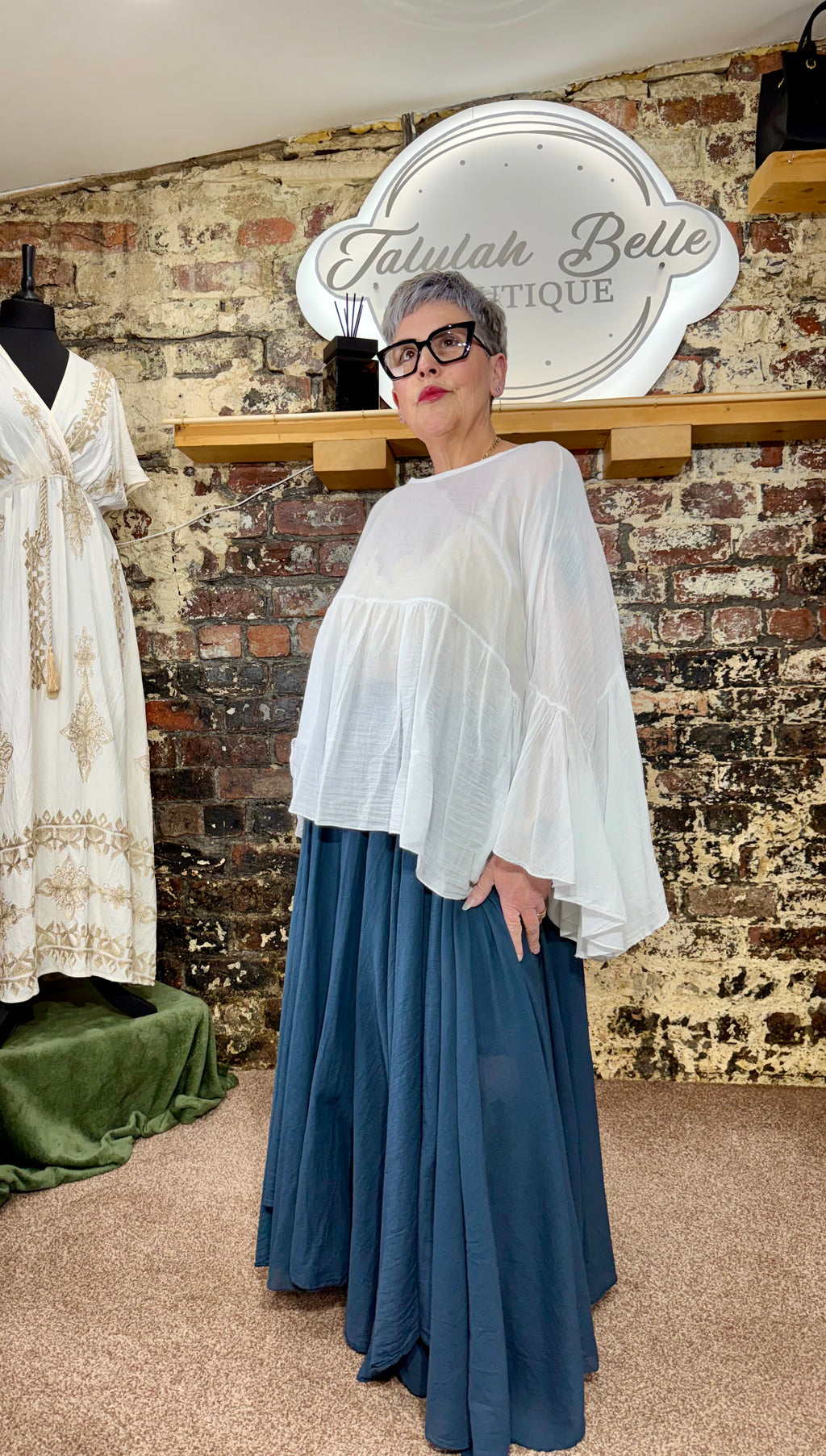 Angel wing blouse