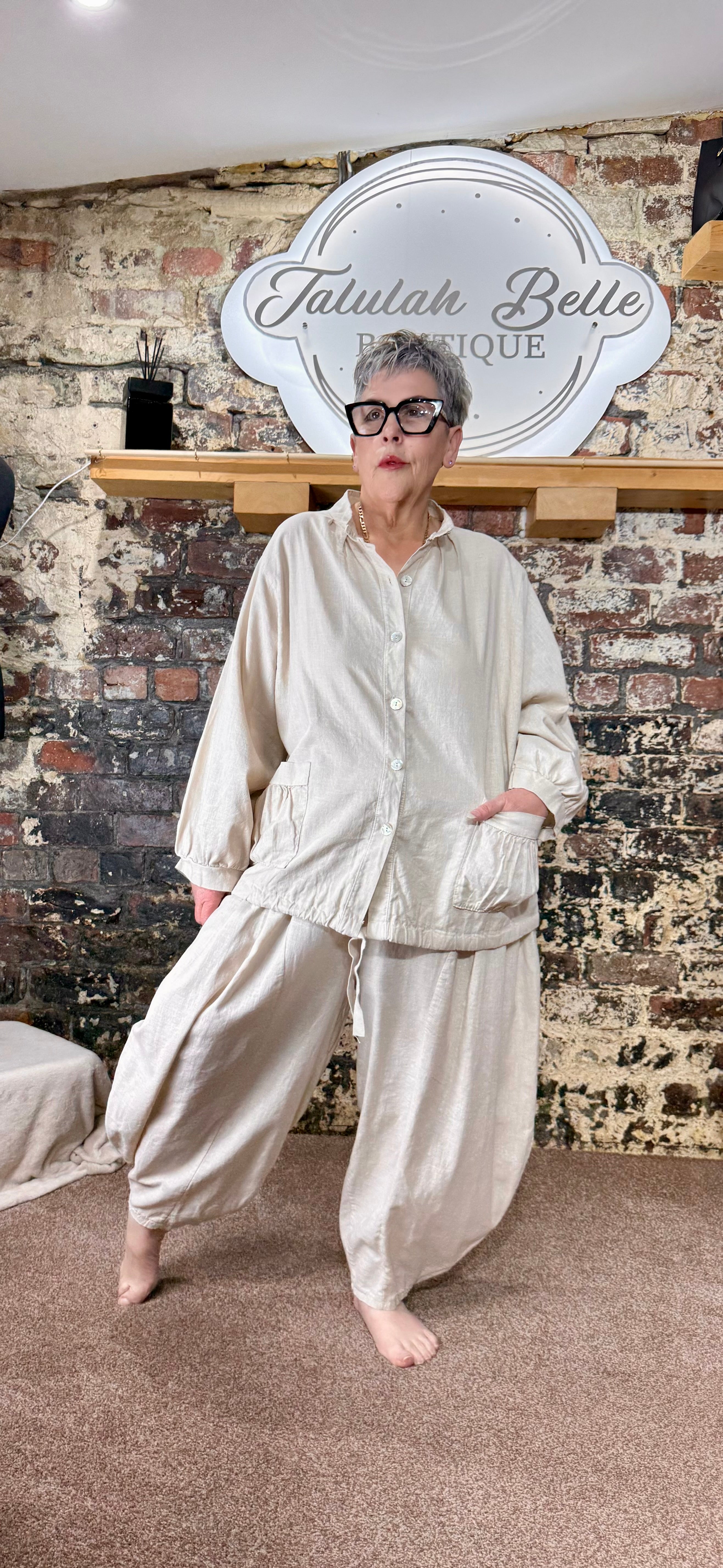 Linen blend co-ord