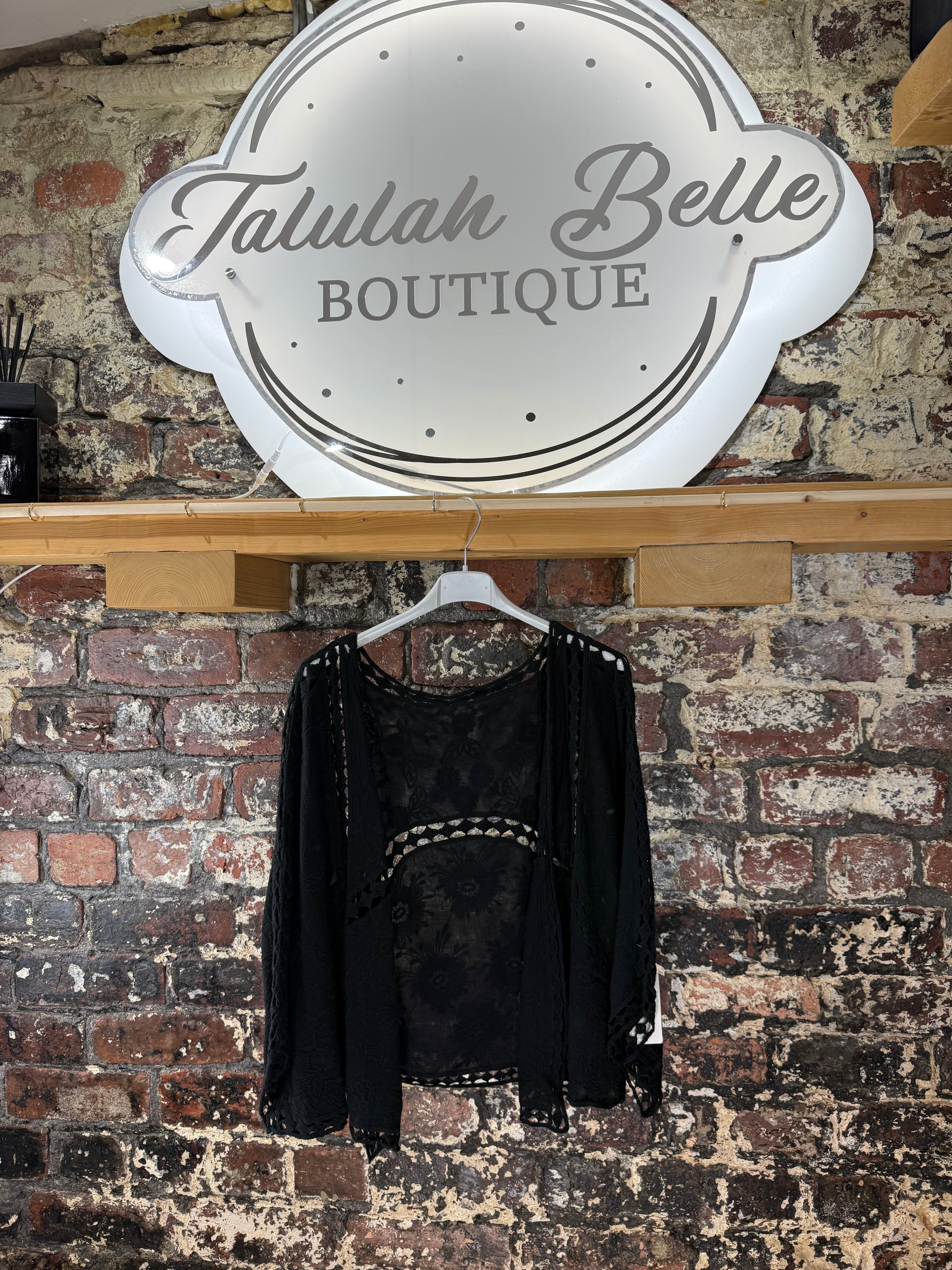 Cotton & crochet bolero jacket