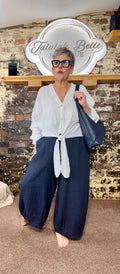 Premium brand 100% linen balloon leg trousers