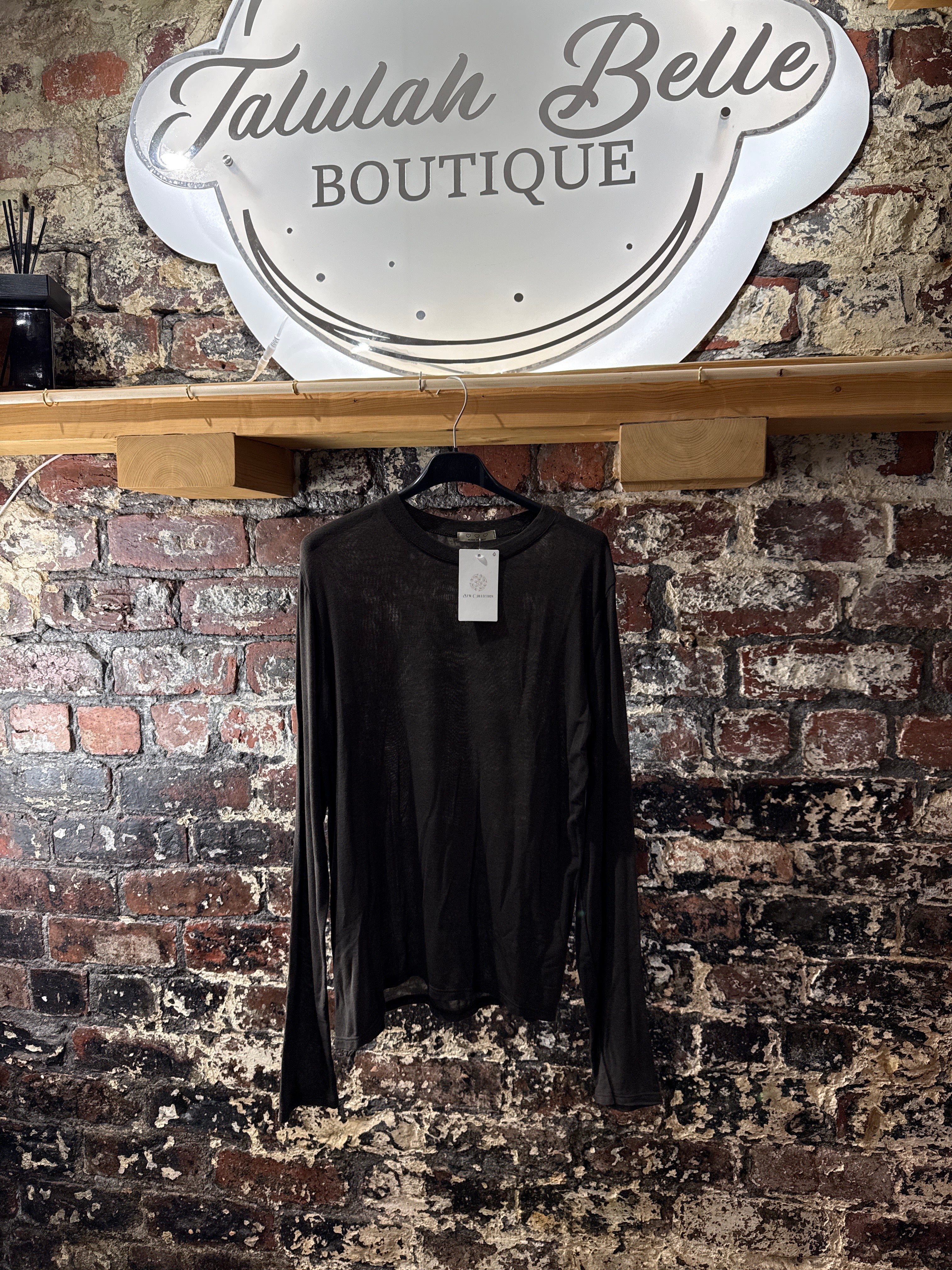 Cashmere blend sheer layering tops
