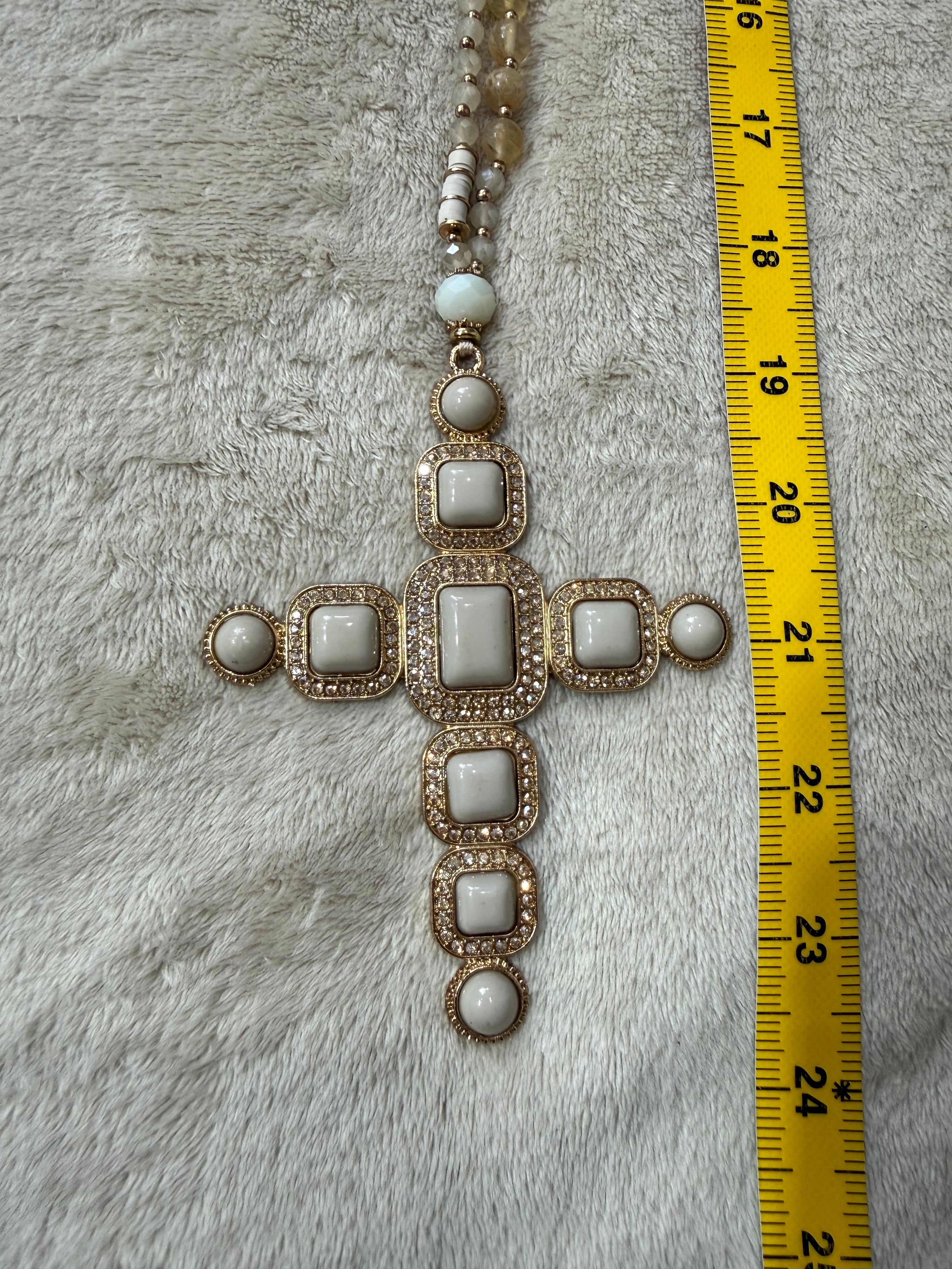 Cross statement necklace