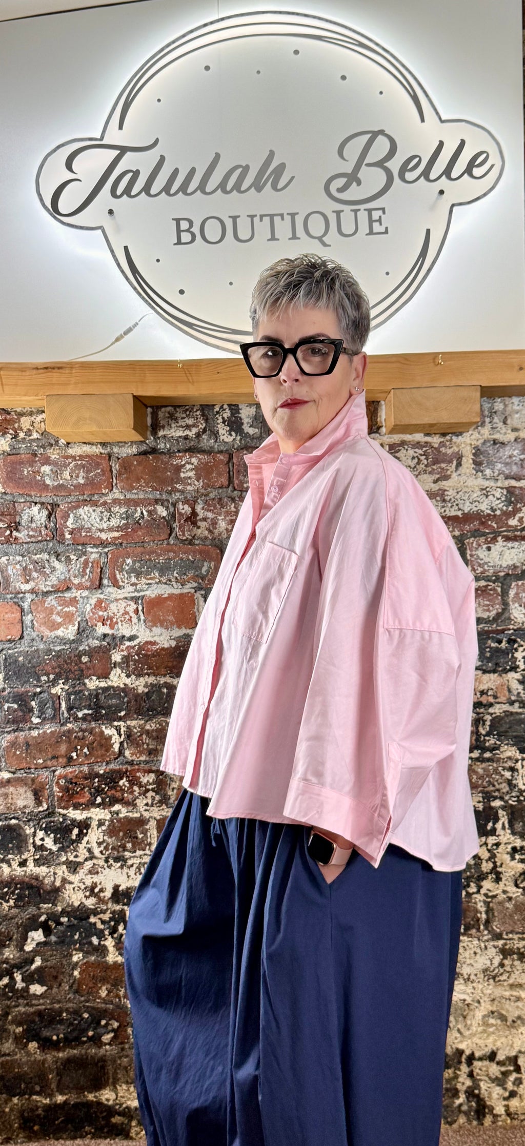 Boxy cotton shirt