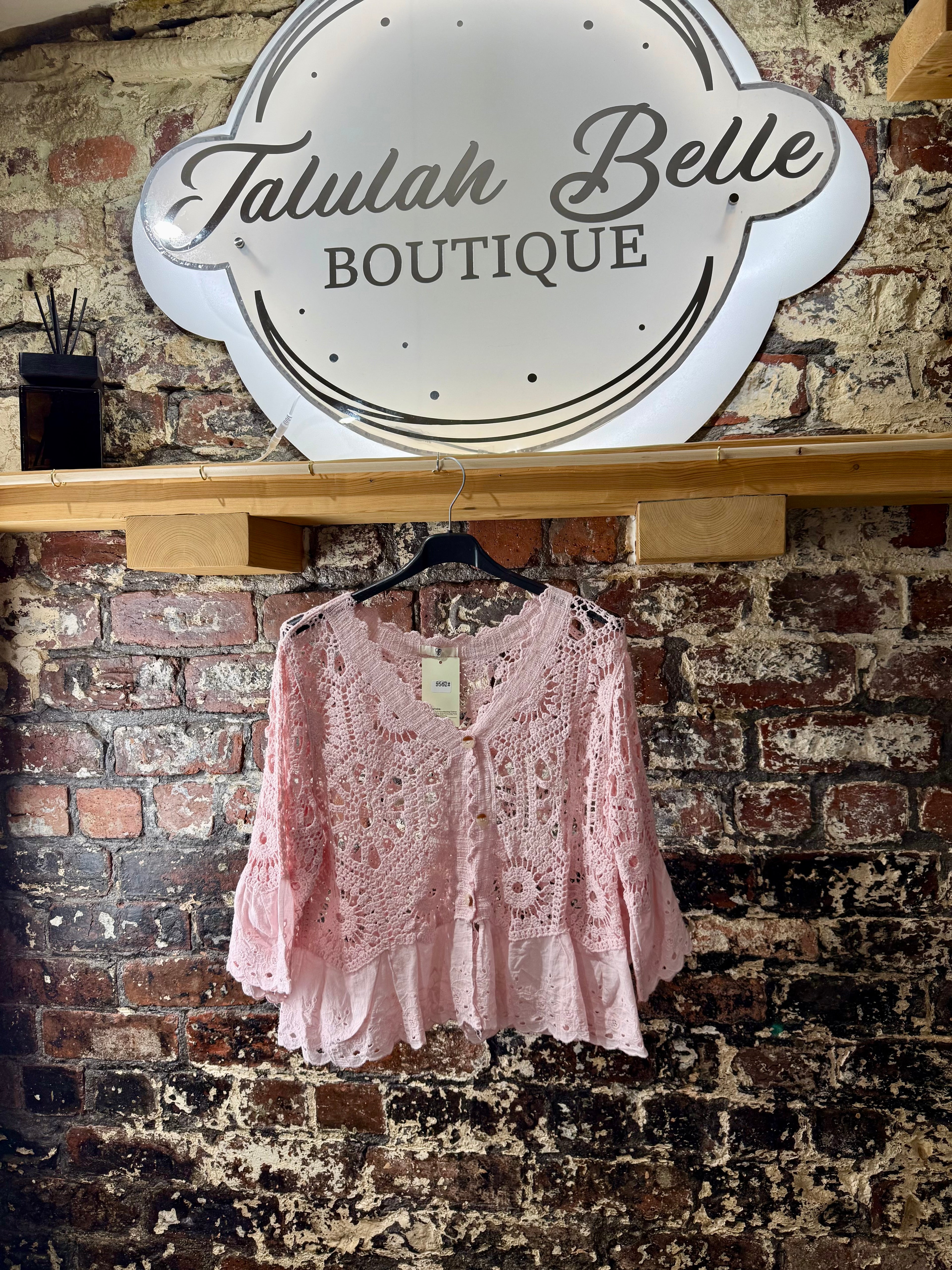 Crochet & broderie anglaise cardigan