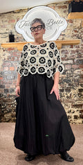 Premium bubble hem skirt with oversized utility pocket