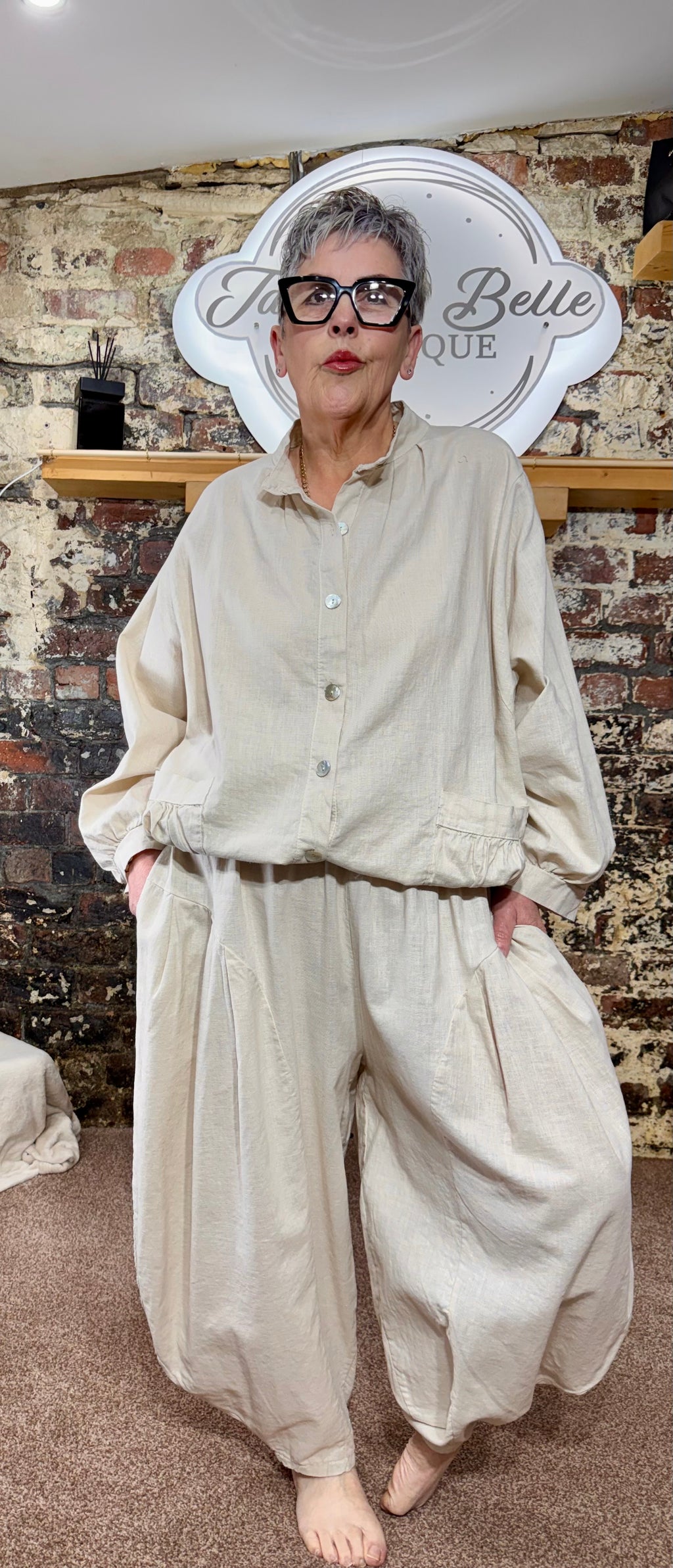 Linen blend co-ord