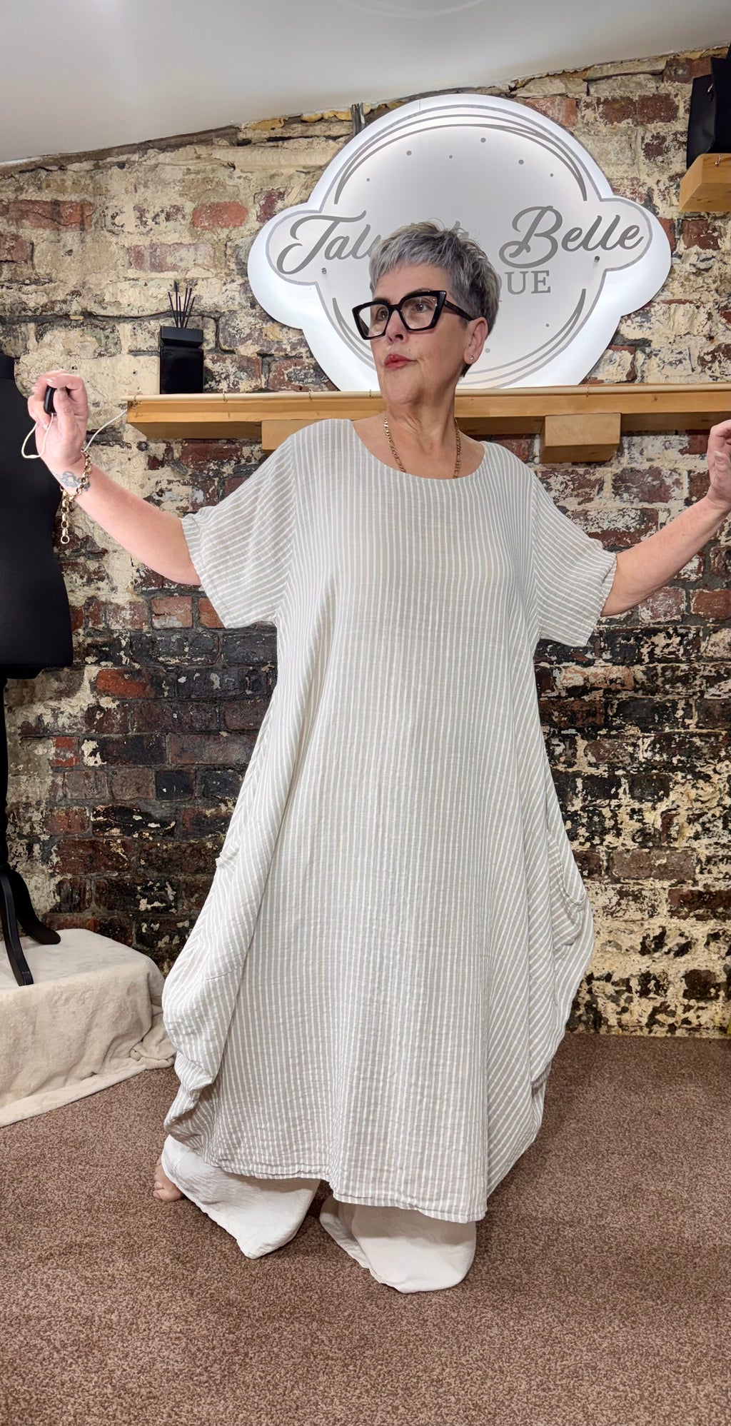 Cocoon dress 100% cotton