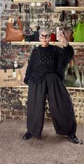 Poplin cotton balloon trousers