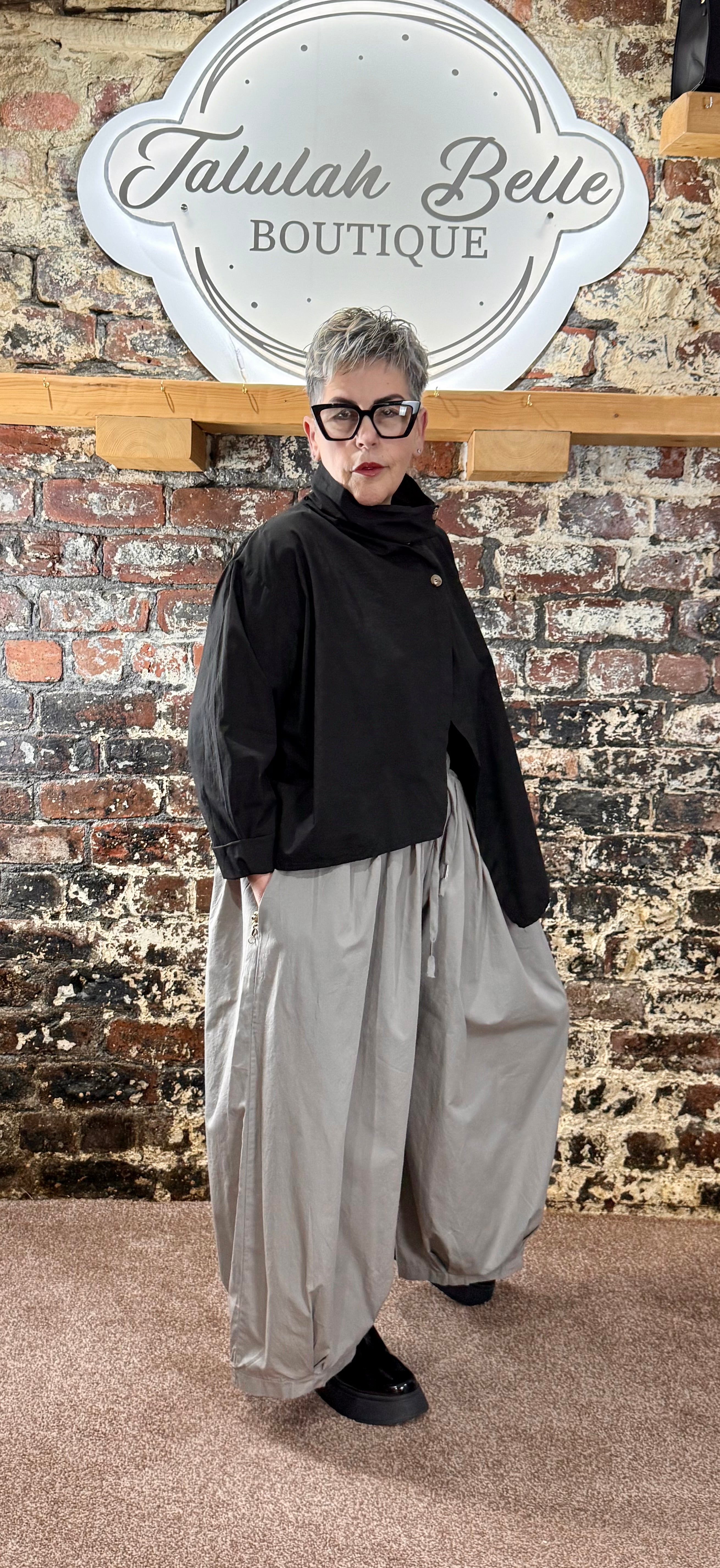Poplin cotton funnel jacket/shirt/top