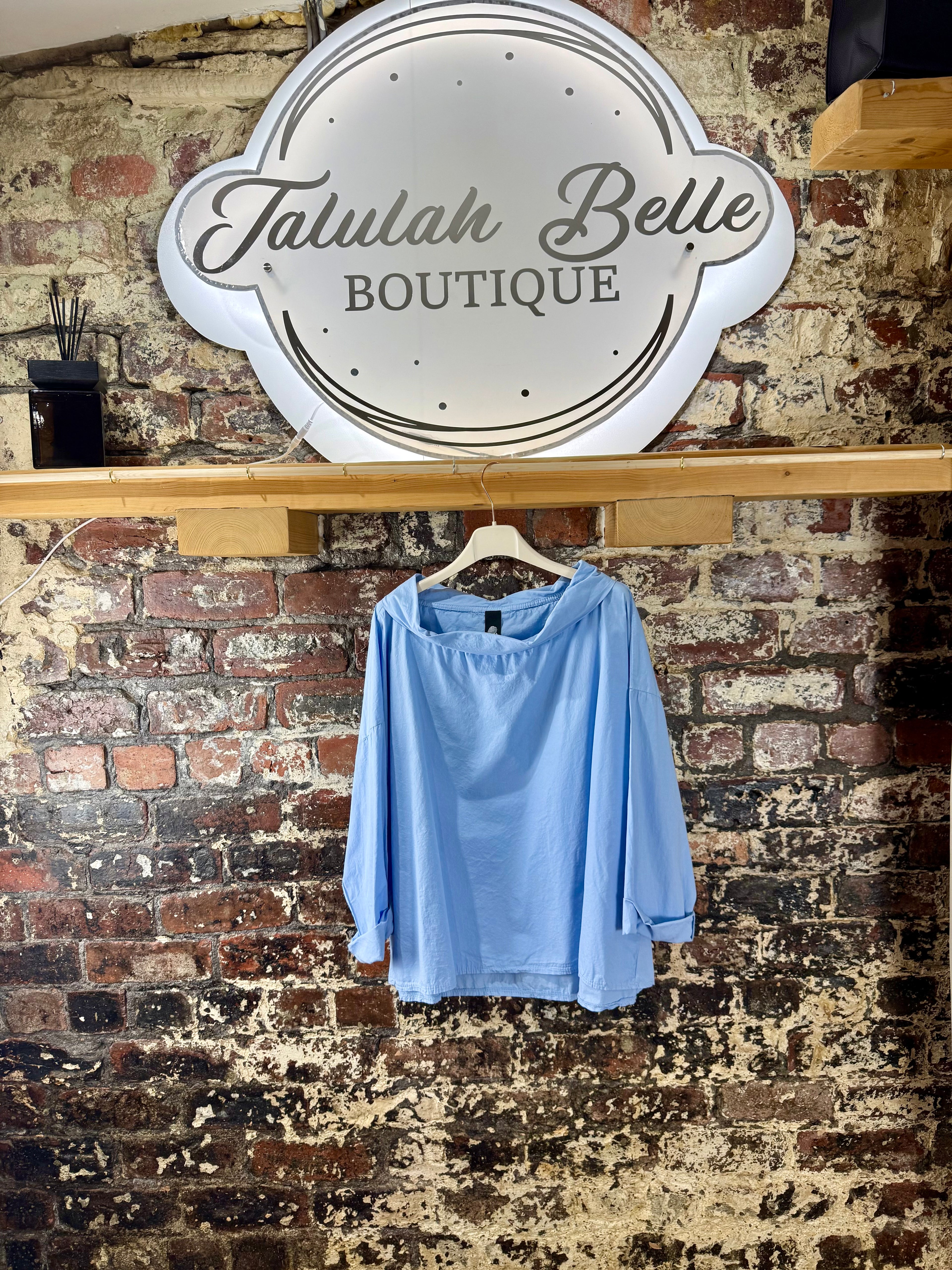 Boat neck cotton top