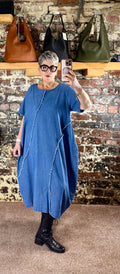 Chambray denim cocoon dress