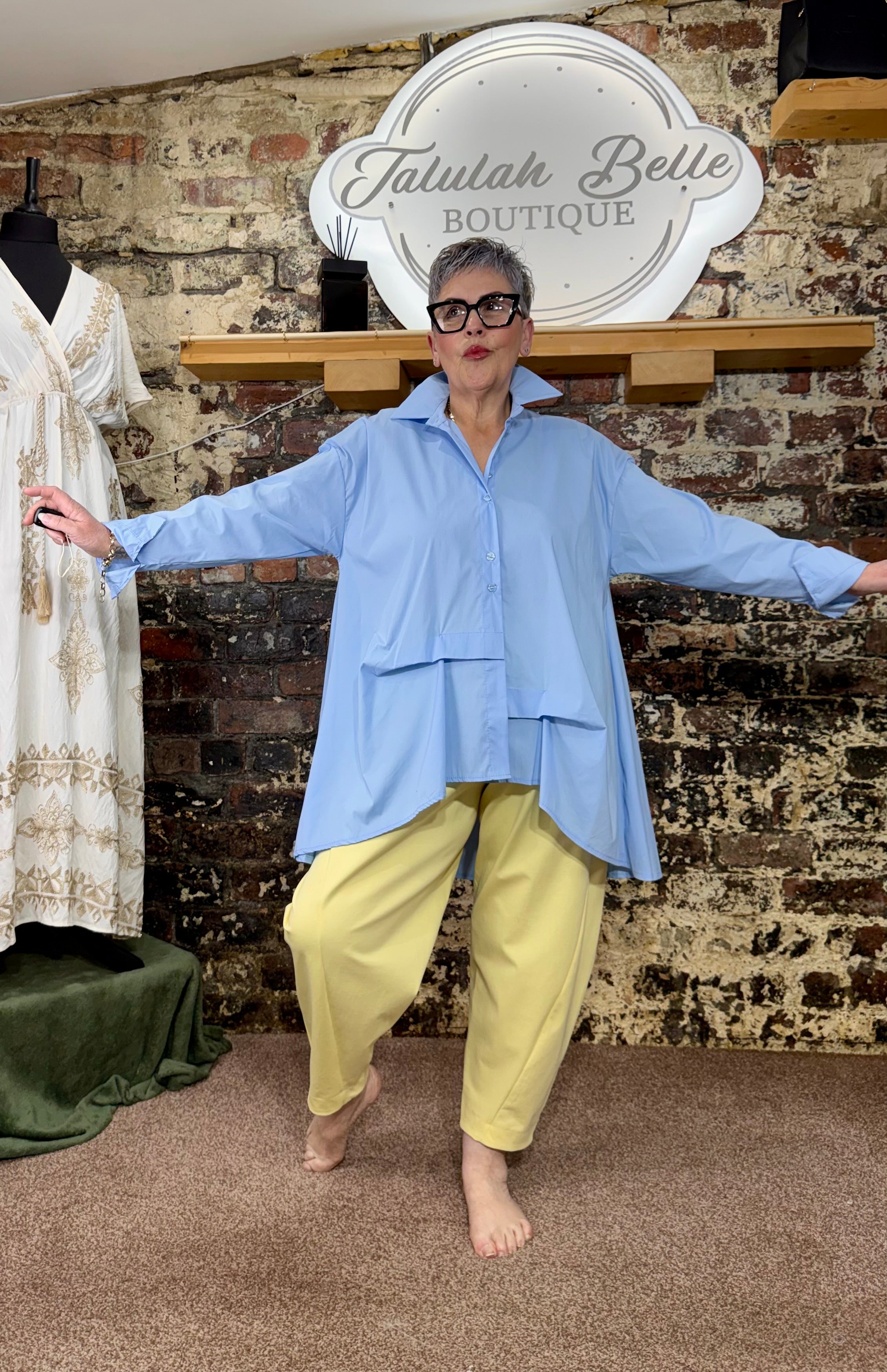 Premium “tuck & fold” oversized shirt.